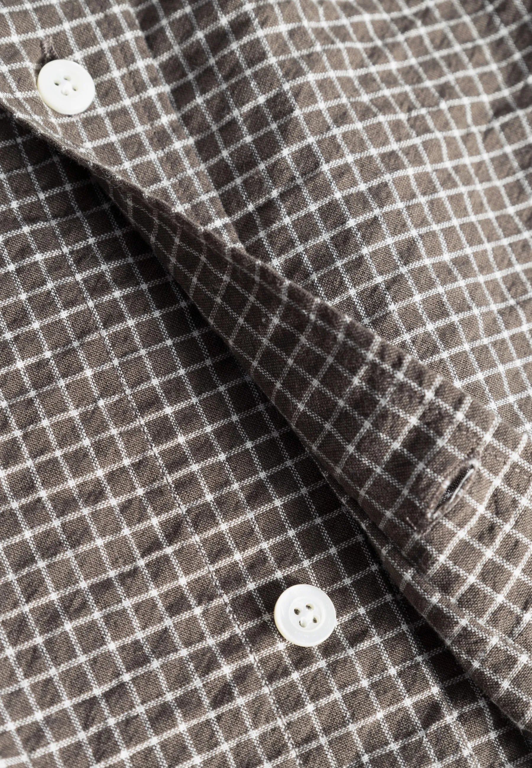 Espevik Check Oversized Shirt - Taupe