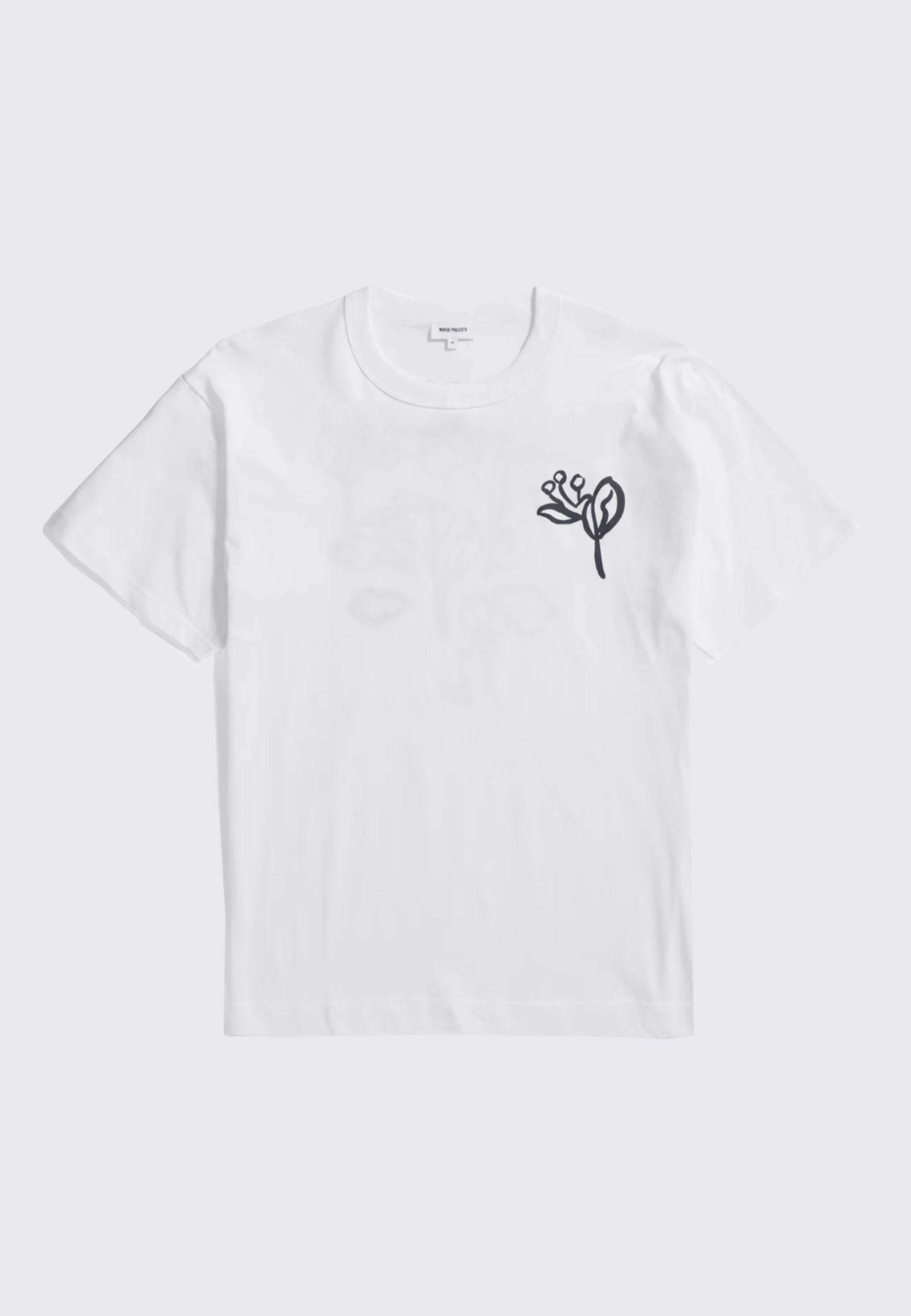 Holger Organic Poppy T-Shirt - White