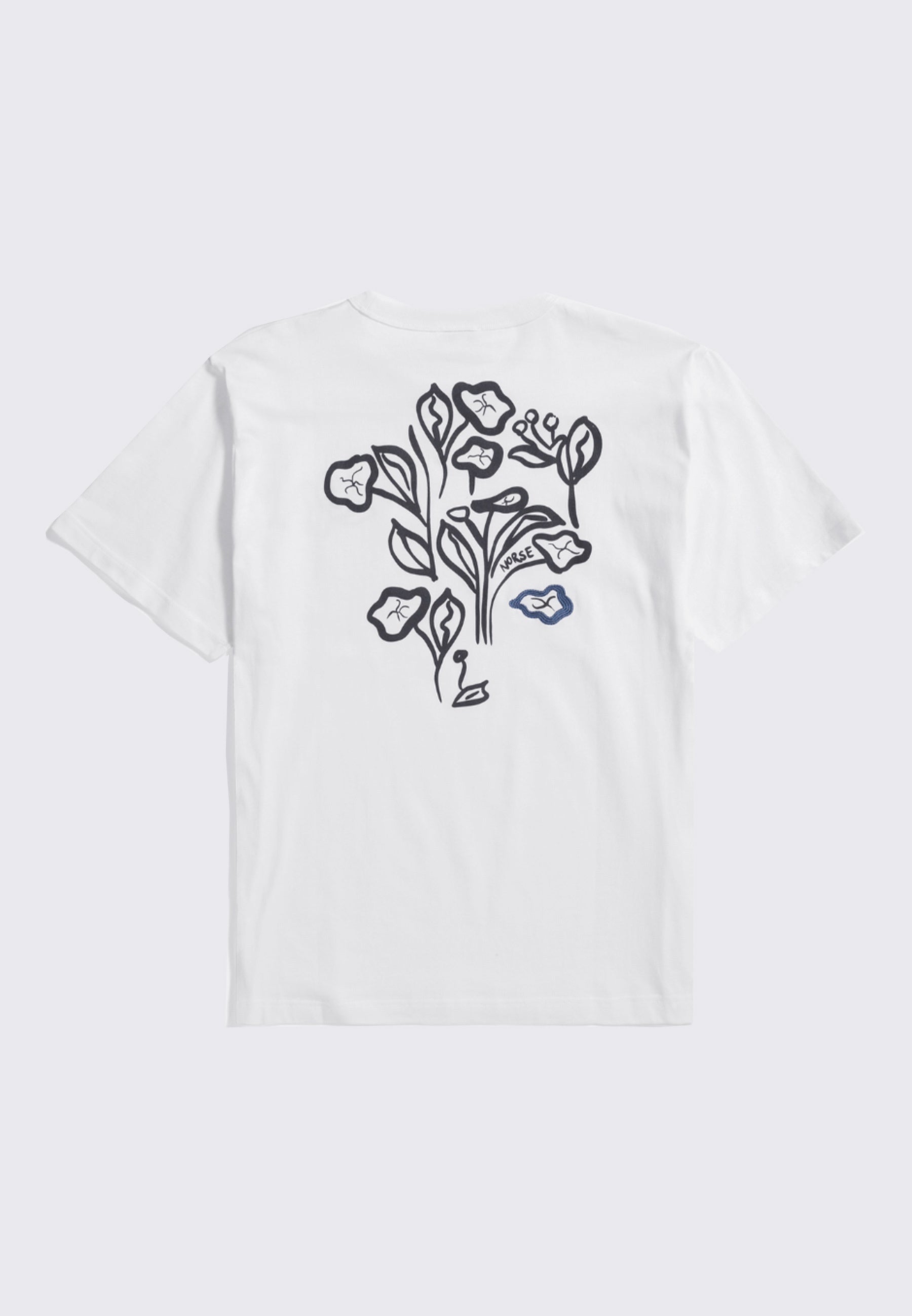 Holger Organic Poppy T-Shirt - White