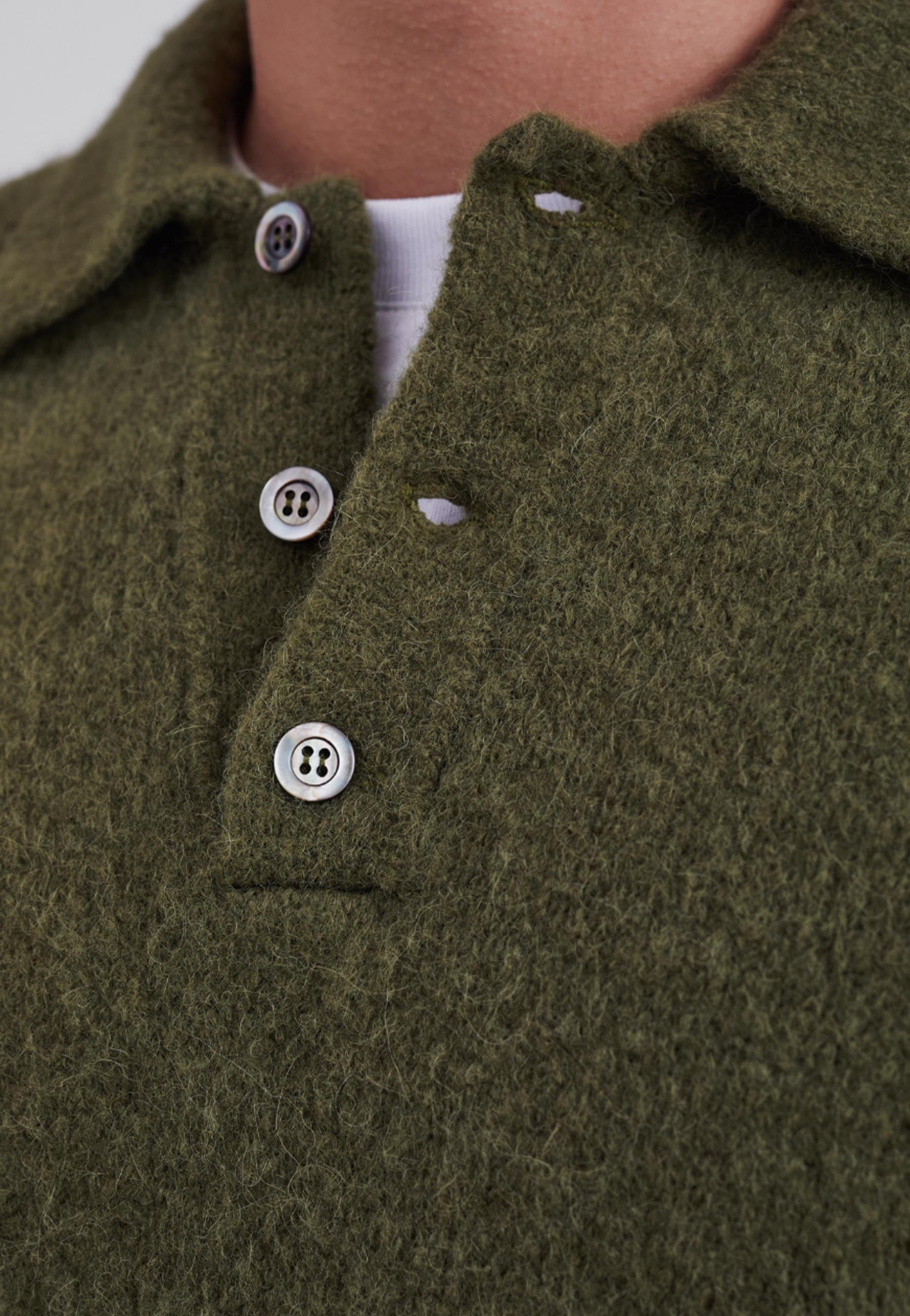 Rasmus Relaxed Brushed Polo - Ivy green