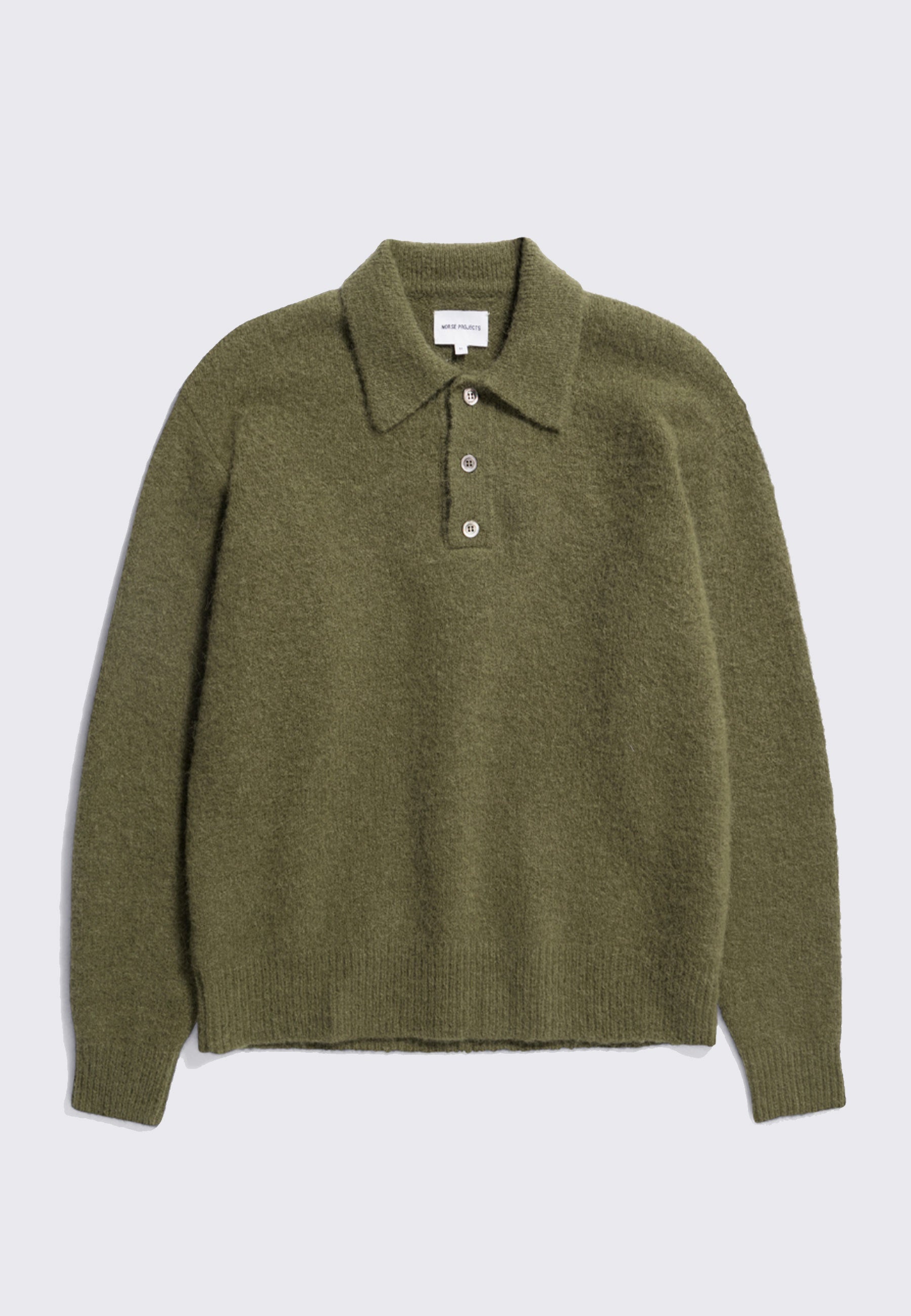 Rasmus Relaxed Brushed Polo - Ivy green