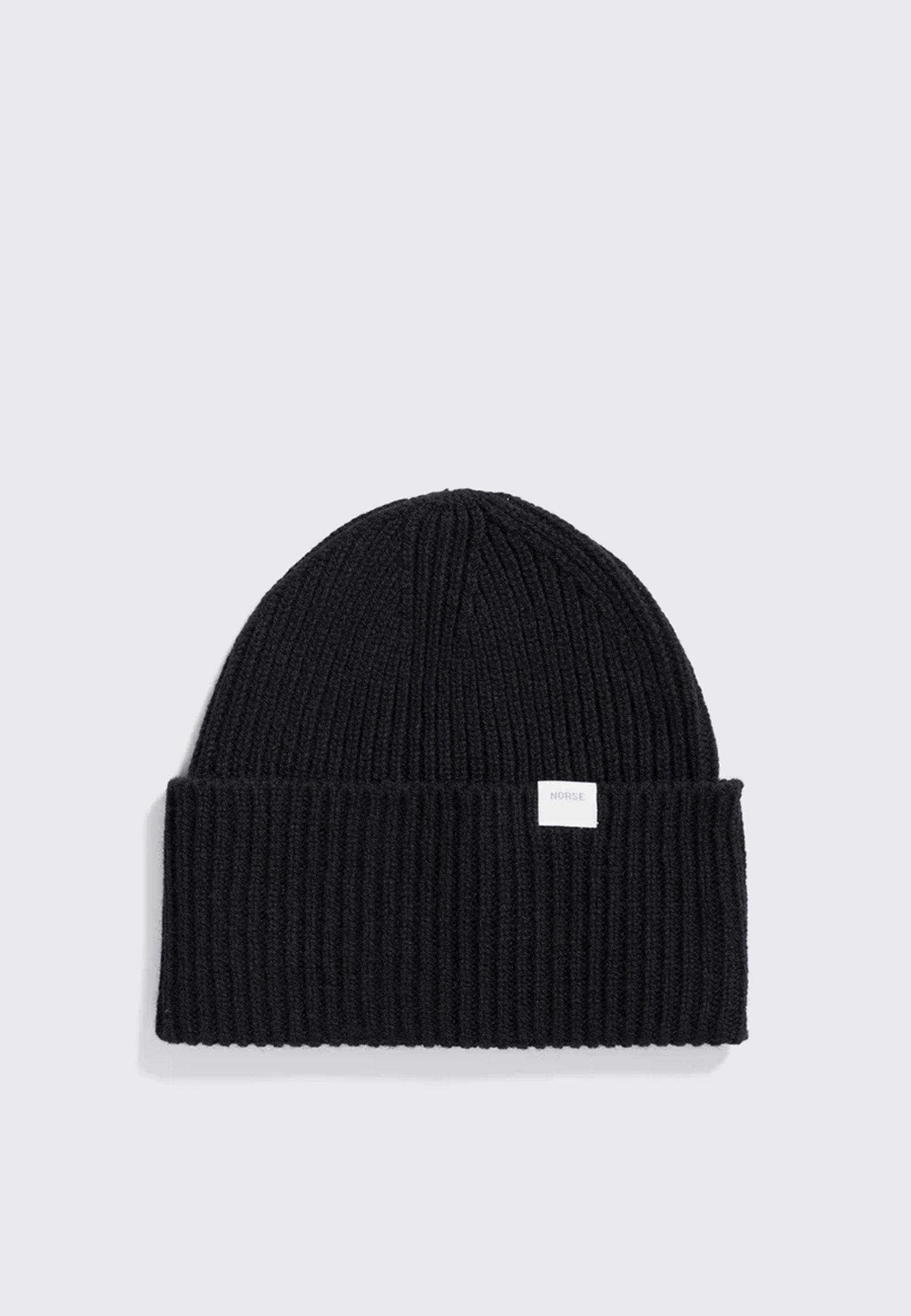 Standard Merino Lambswool Beanie - Black