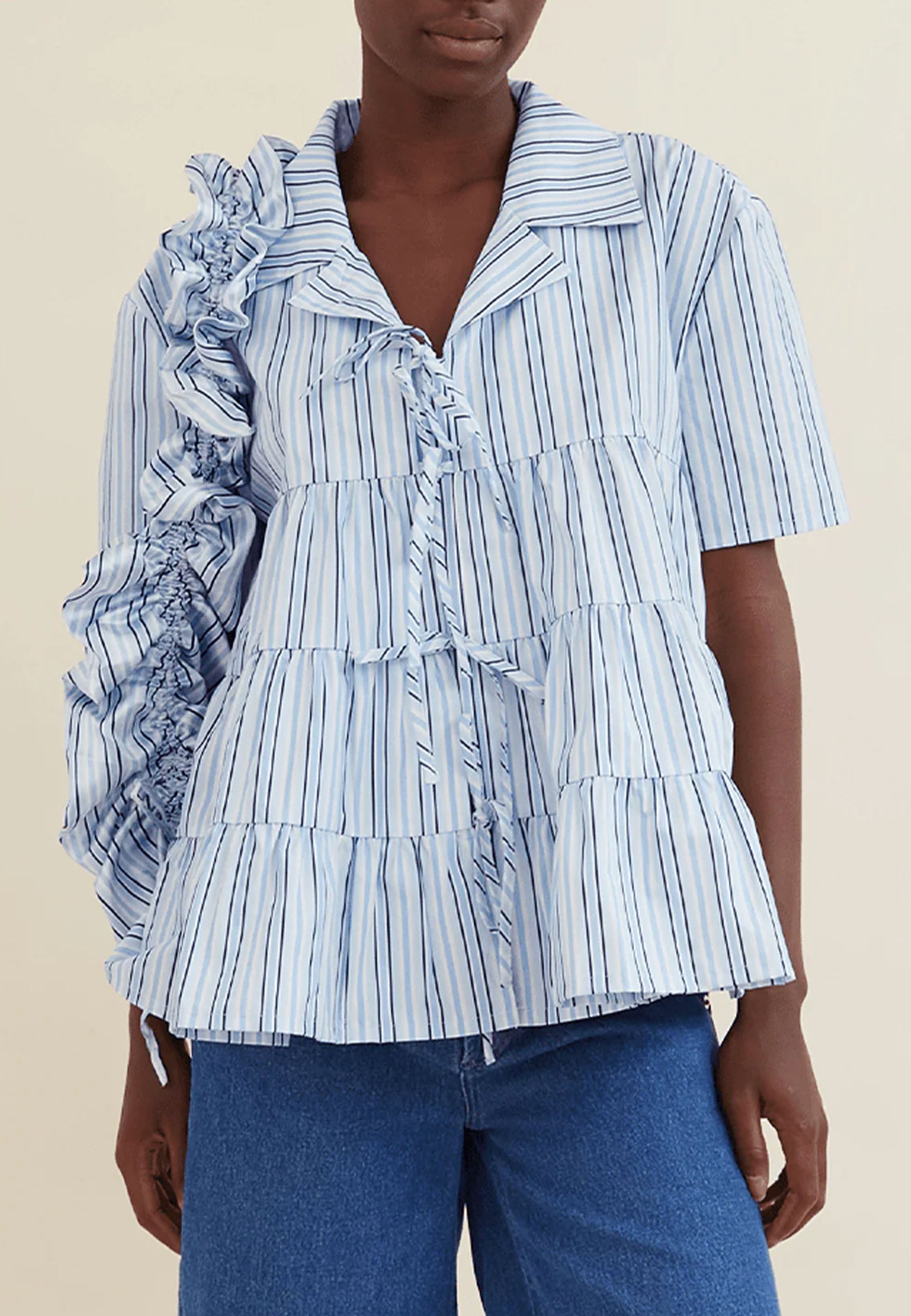 Desiree Shirt - Blue Stripe