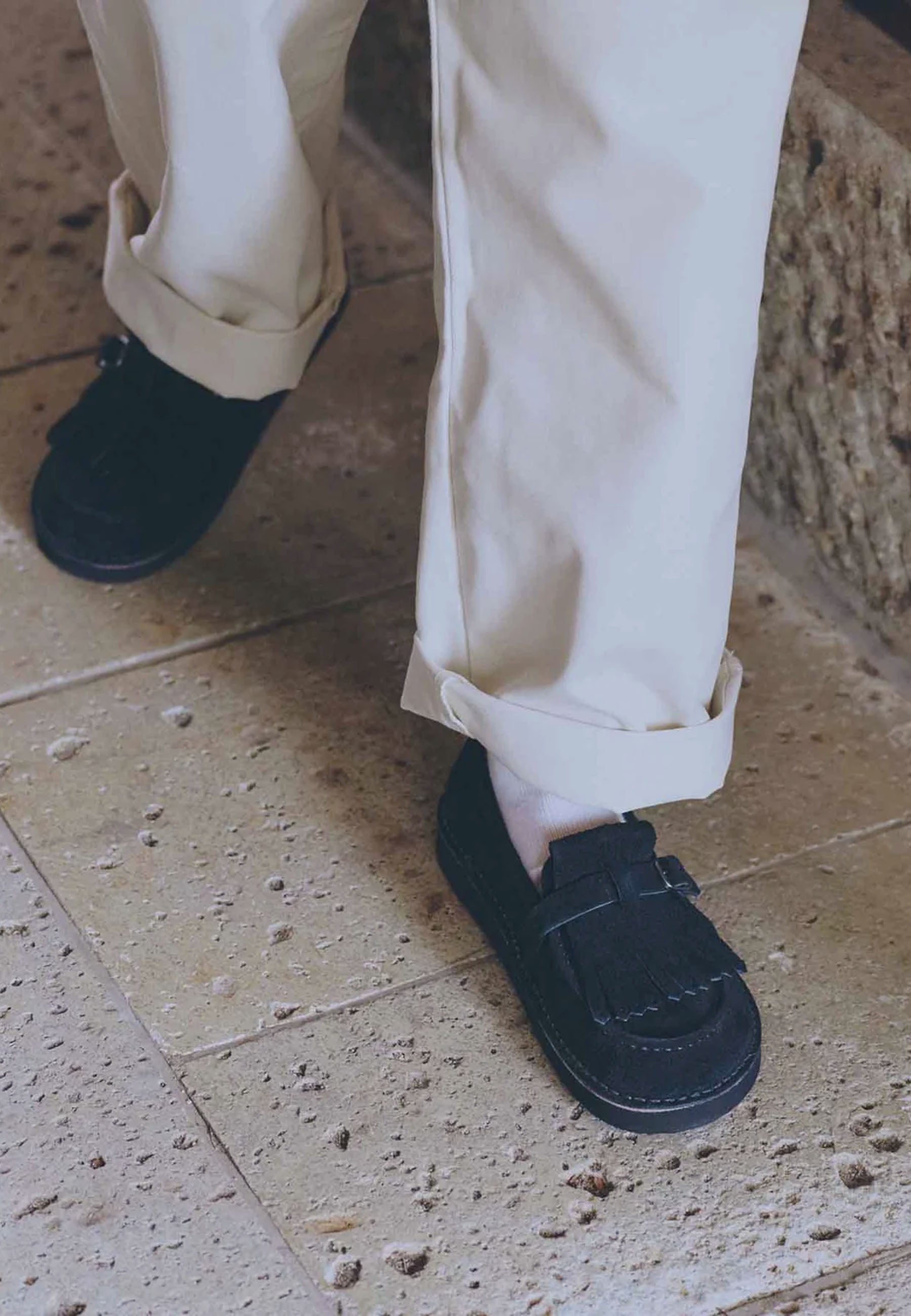 Sevres Kiltie - Black Suede