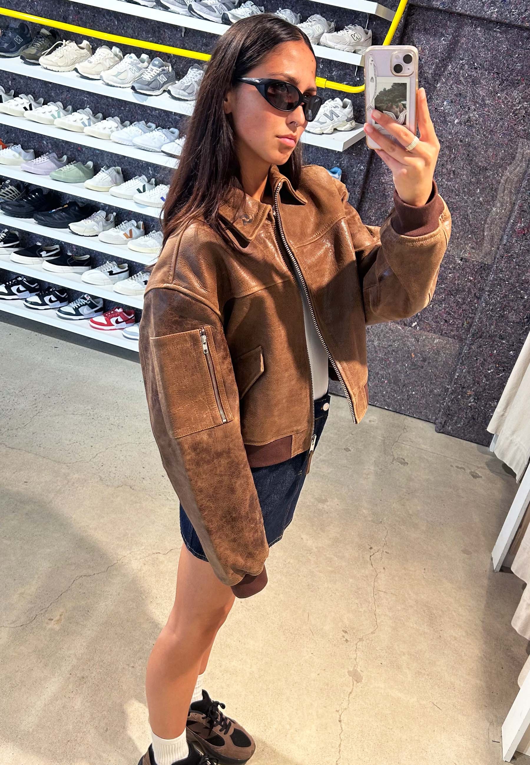 Rocky Leather Bomber - Used Brown