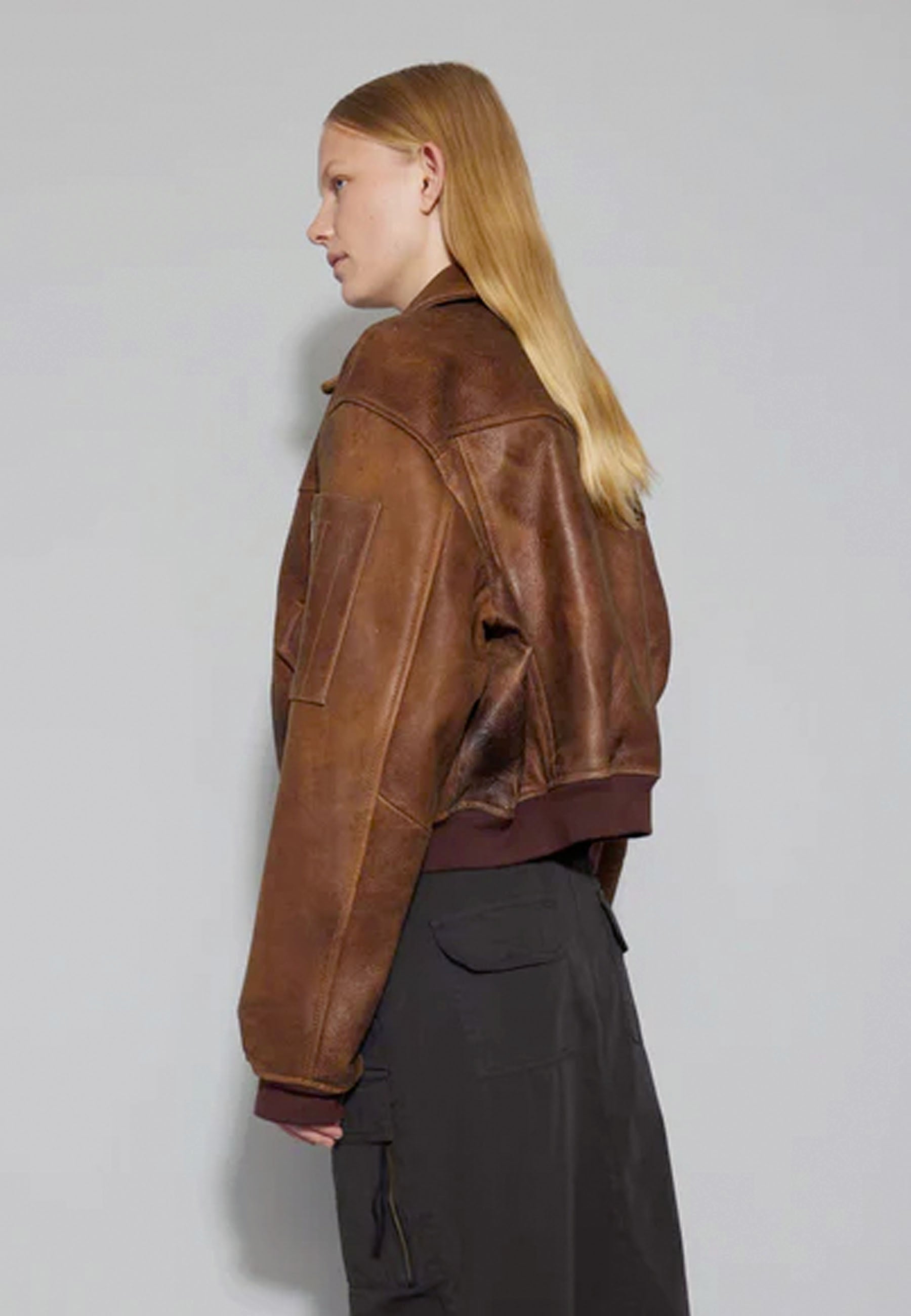 Rocky Leather Bomber - Used Brown