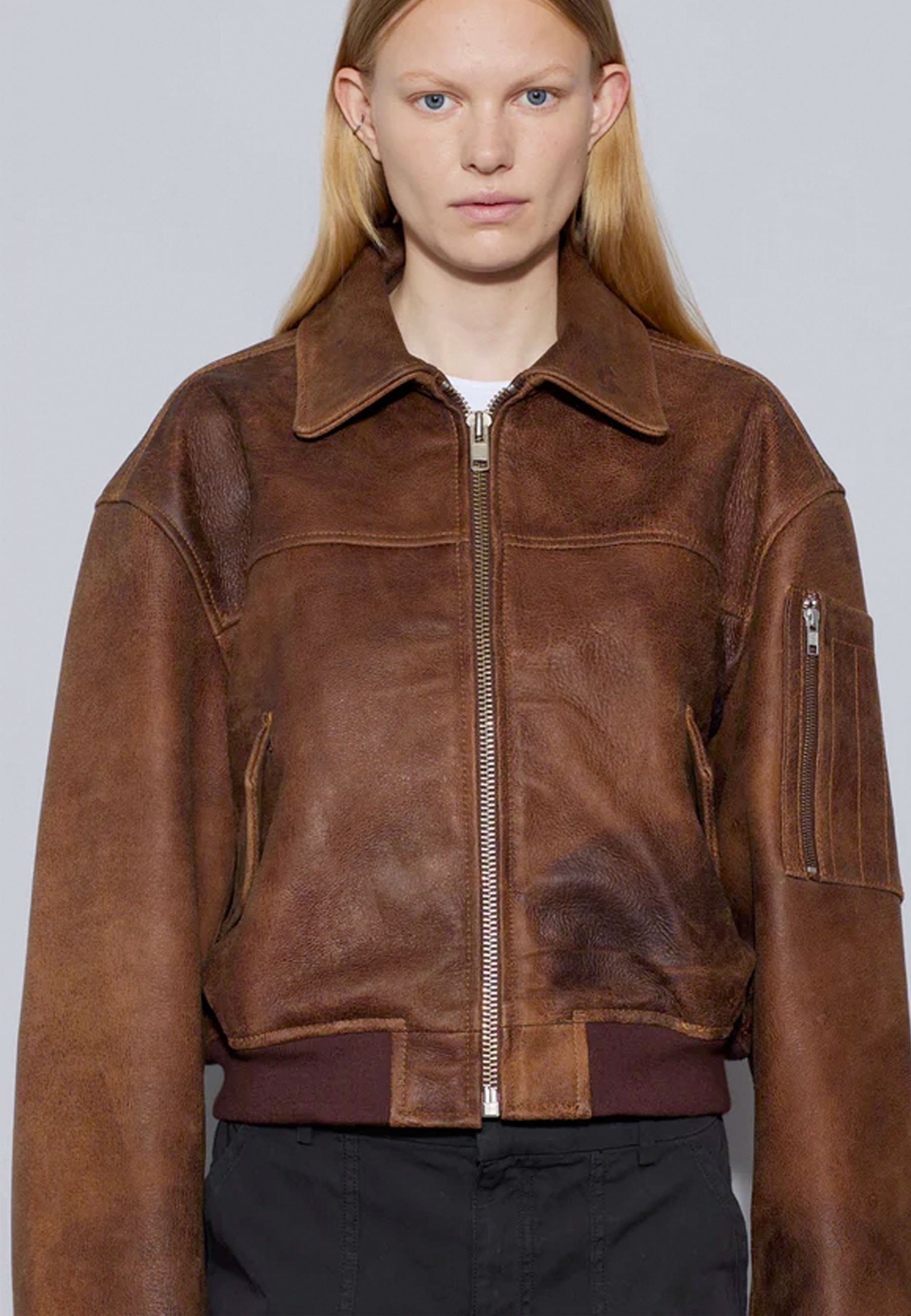 Rocky Leather Bomber - Used Brown