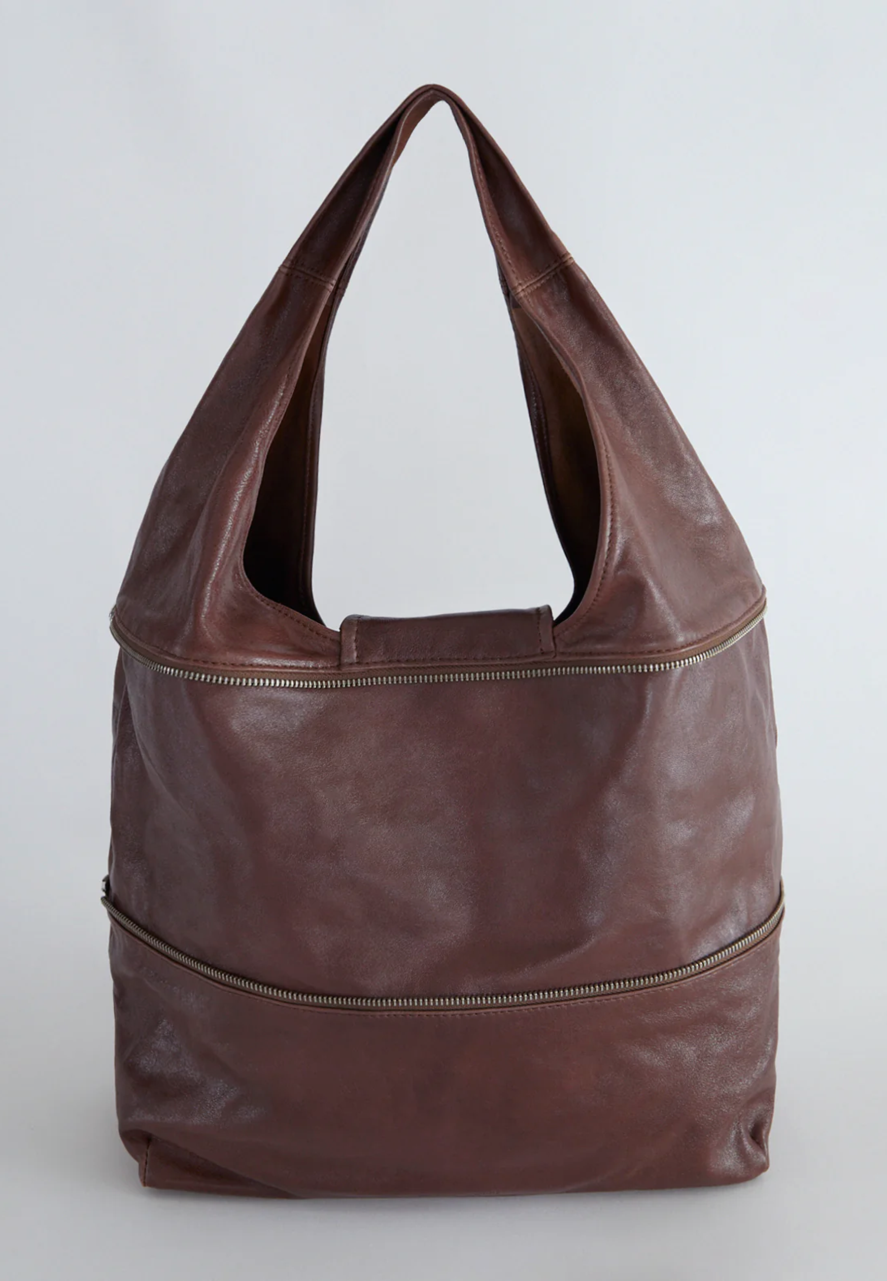 Riba Zip Bag - Brown