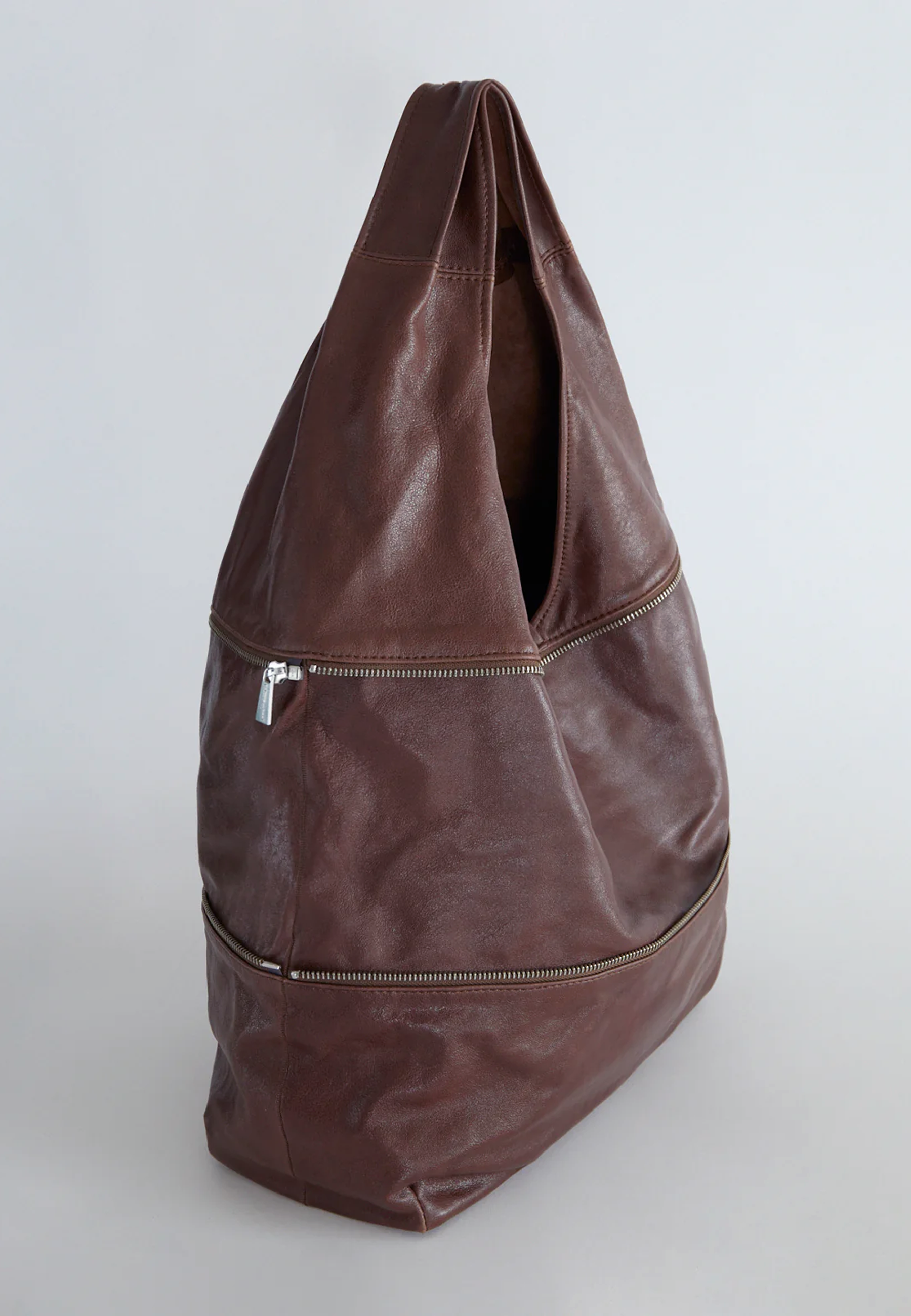 Riba Zip Bag - Brown