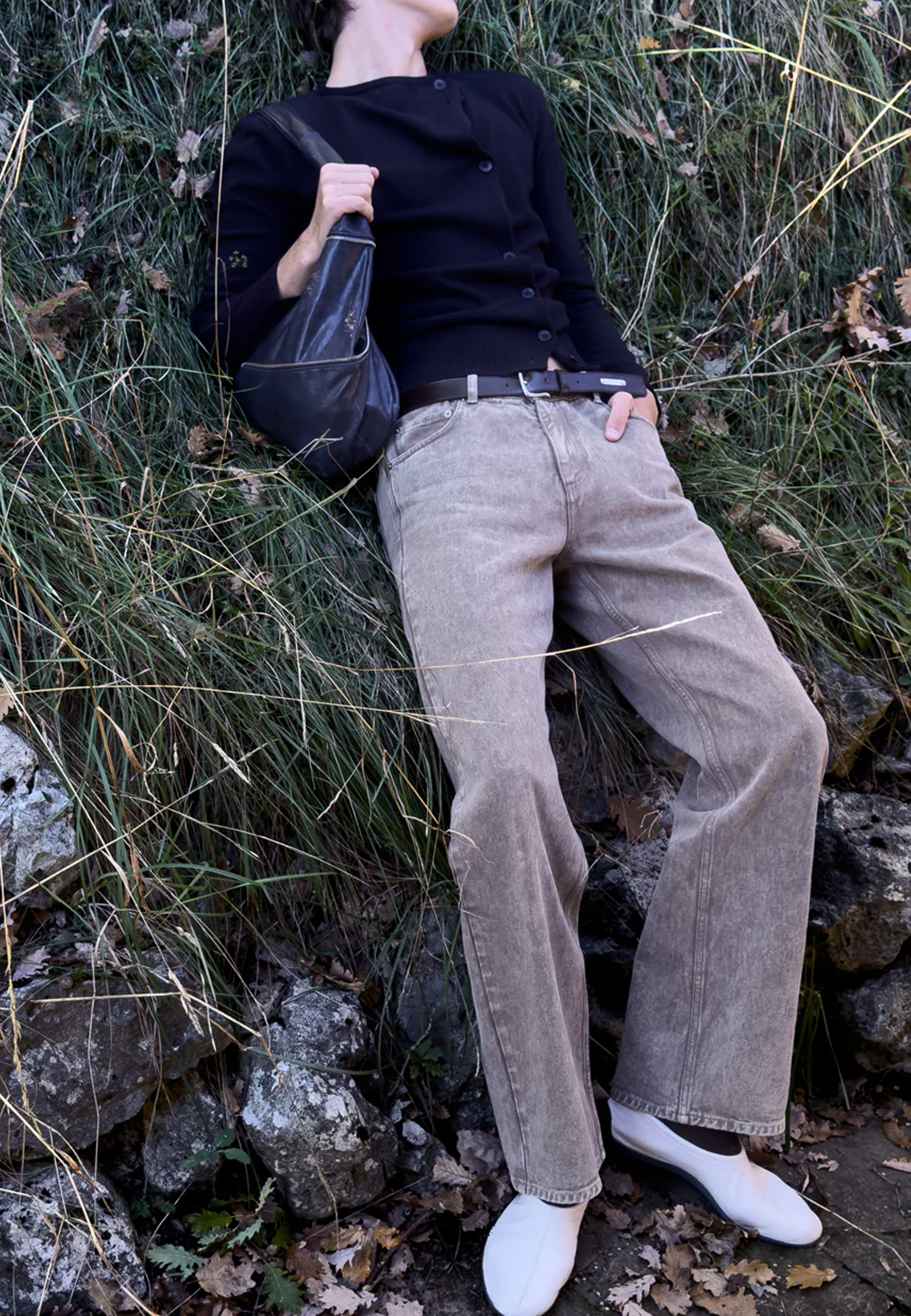 Riba Zip Bag - Greyish Blue