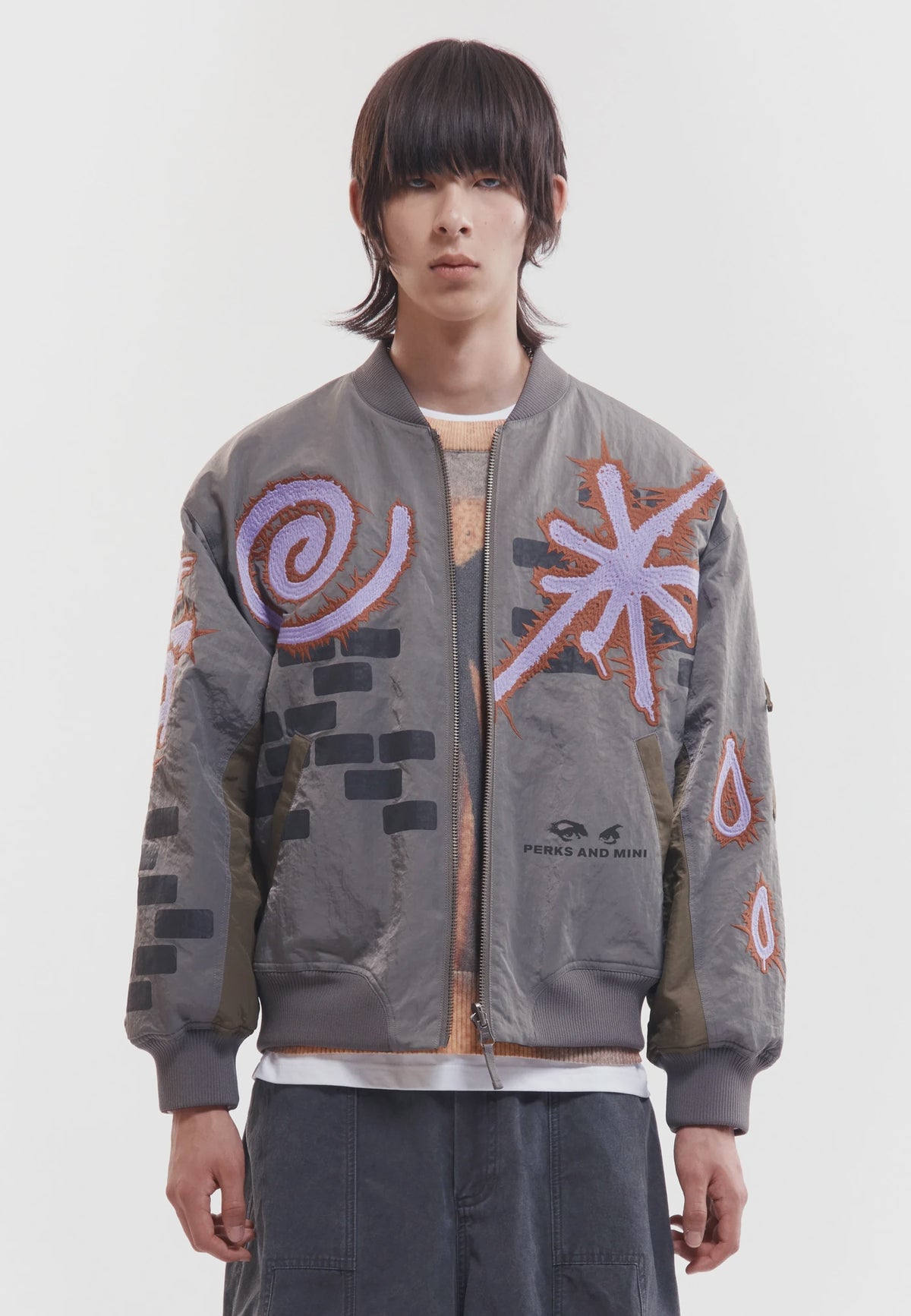 Adorned Reversible Bomber Jacket - Drabs