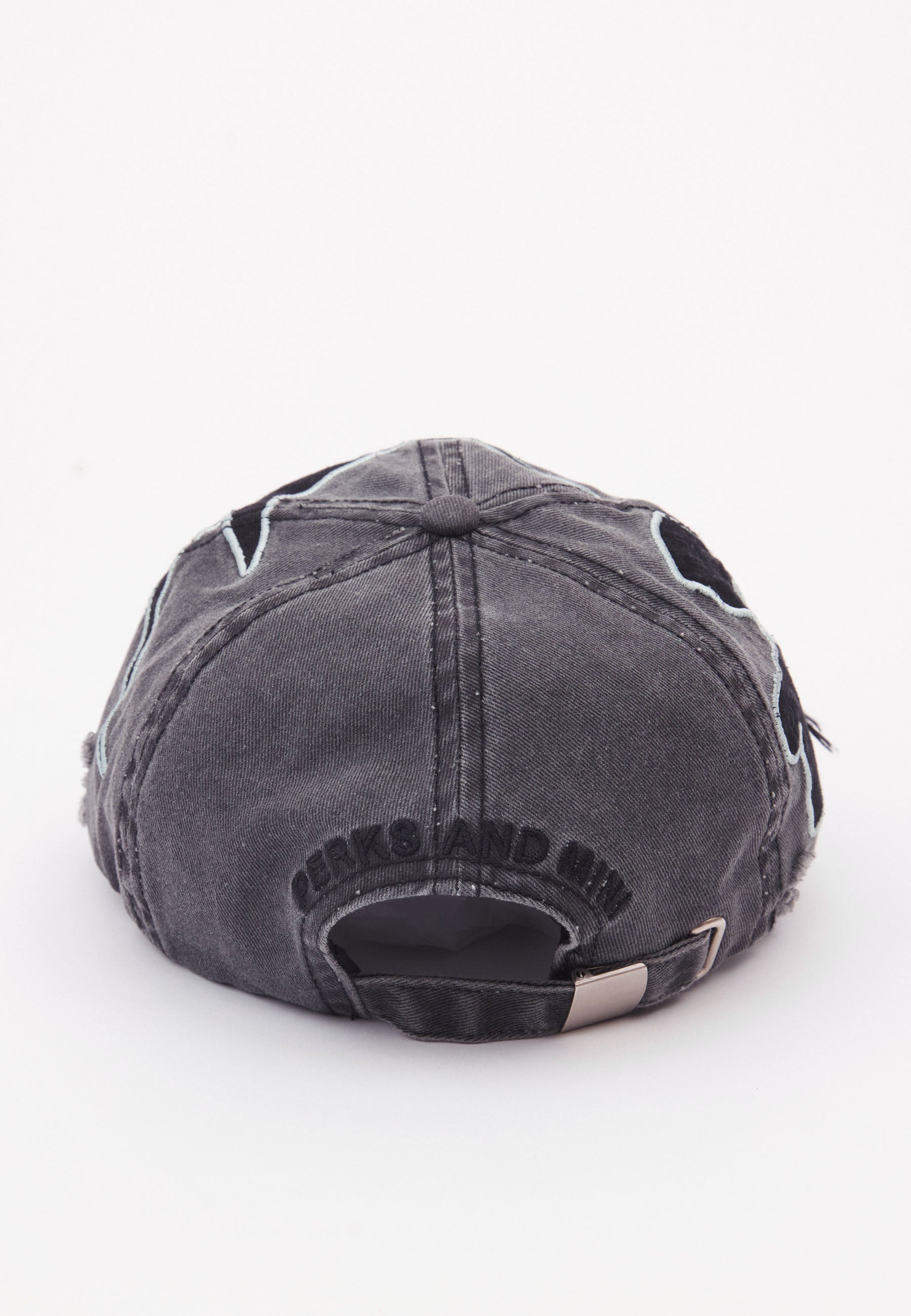 Locke Denim Applique Baseball Cap - Faded Black