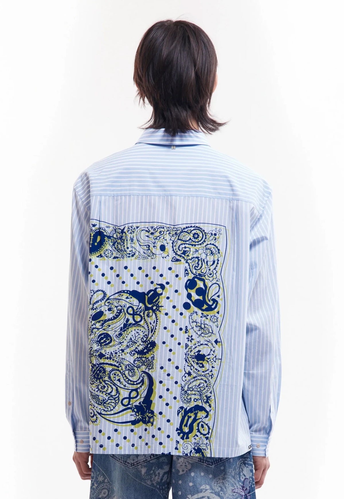Coco Star Bandana Shirt - Blue Stripe