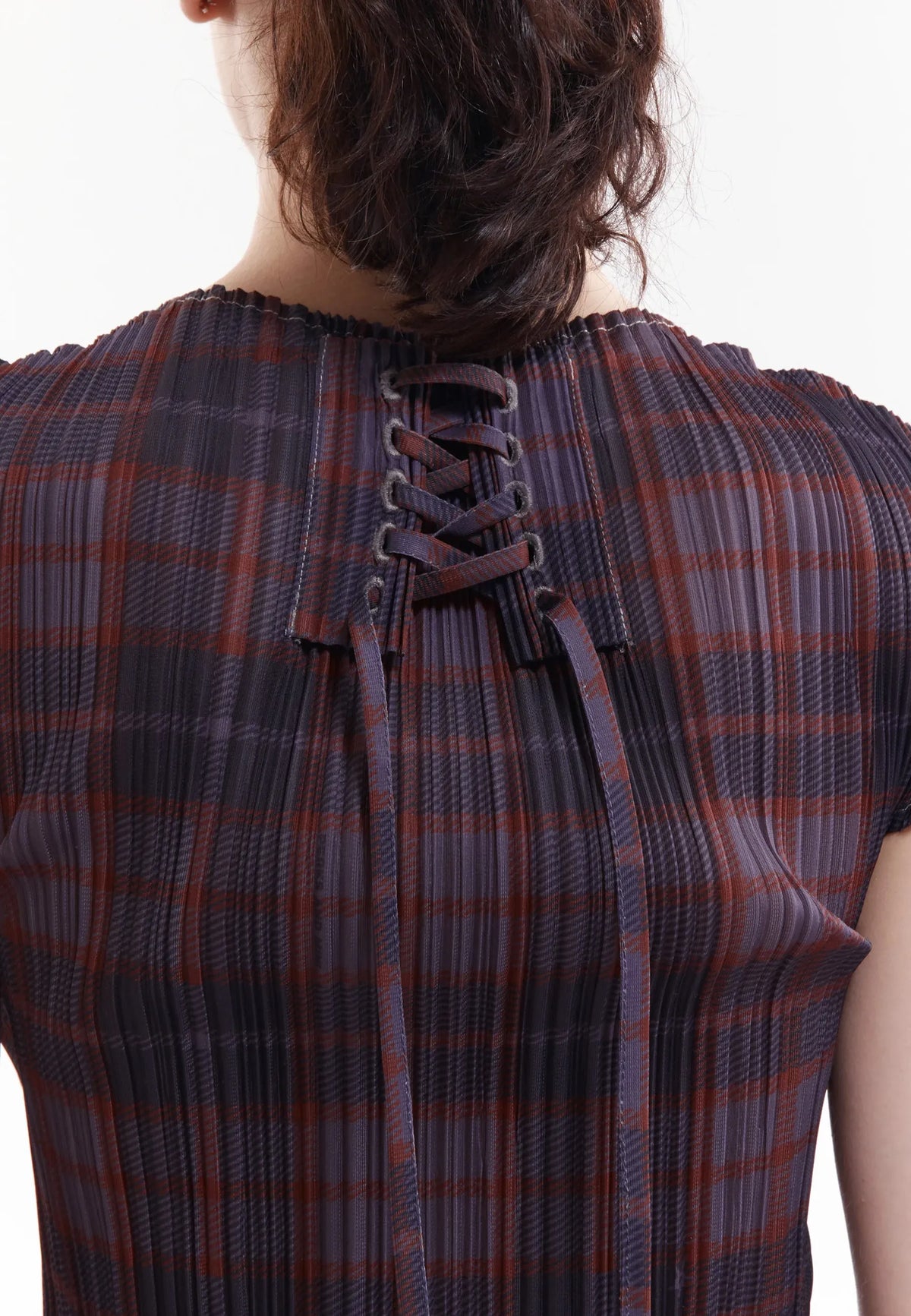 Bodhi Pleated Top - Grey Check