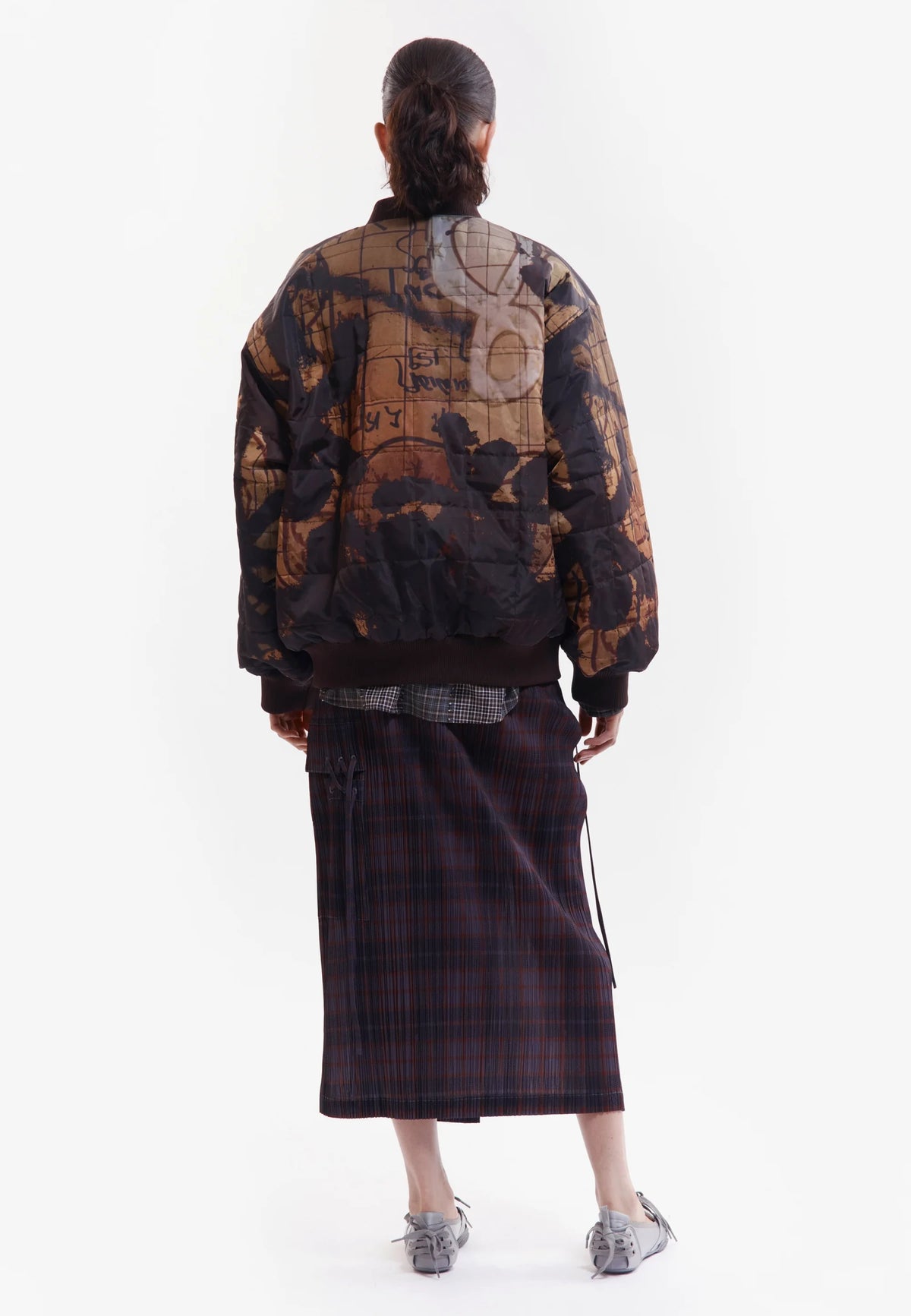 Adorned Reversible Bomber Jacket - Drabs