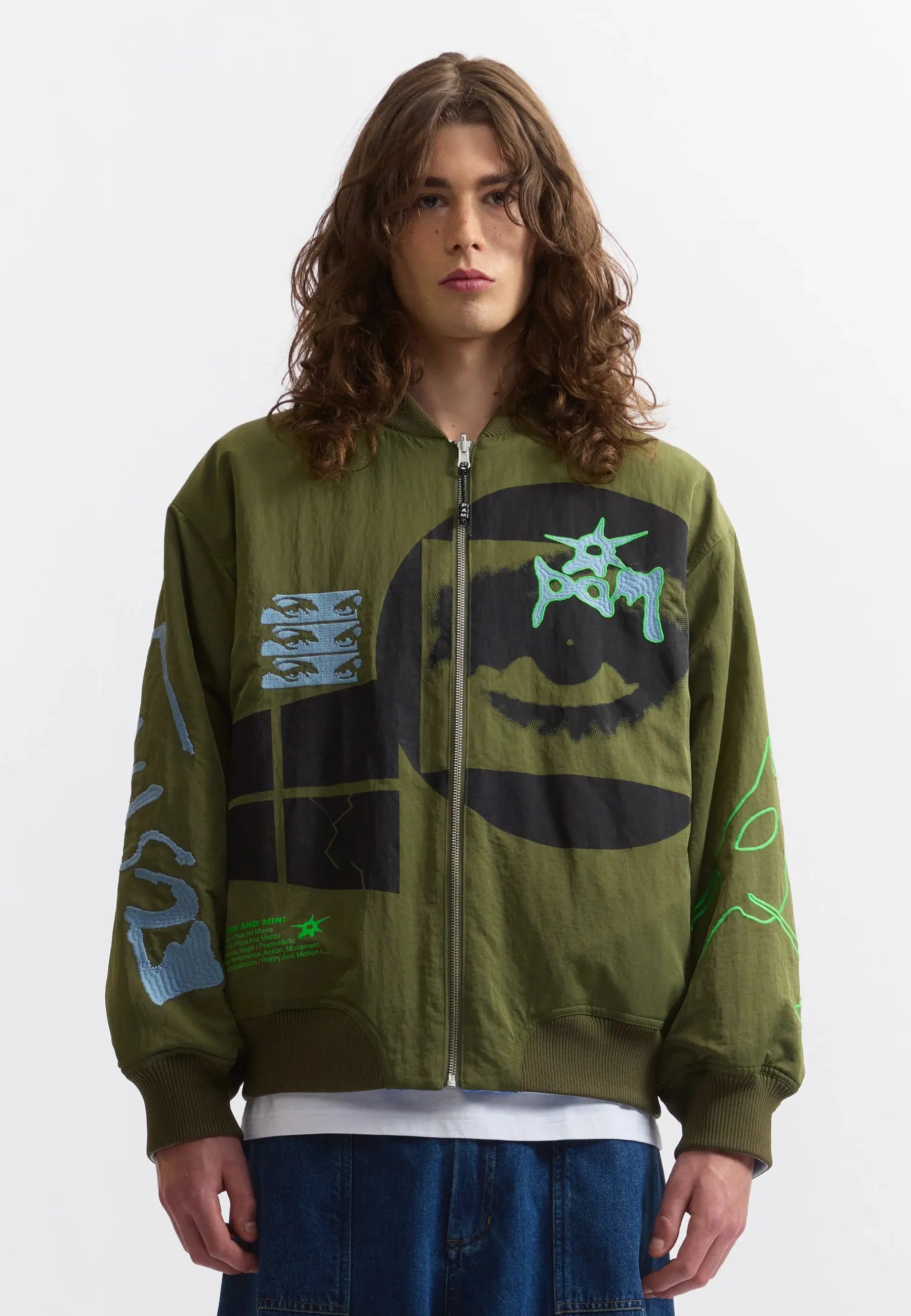 The Eyes Of The Soul Bomber Jacket - Army Green