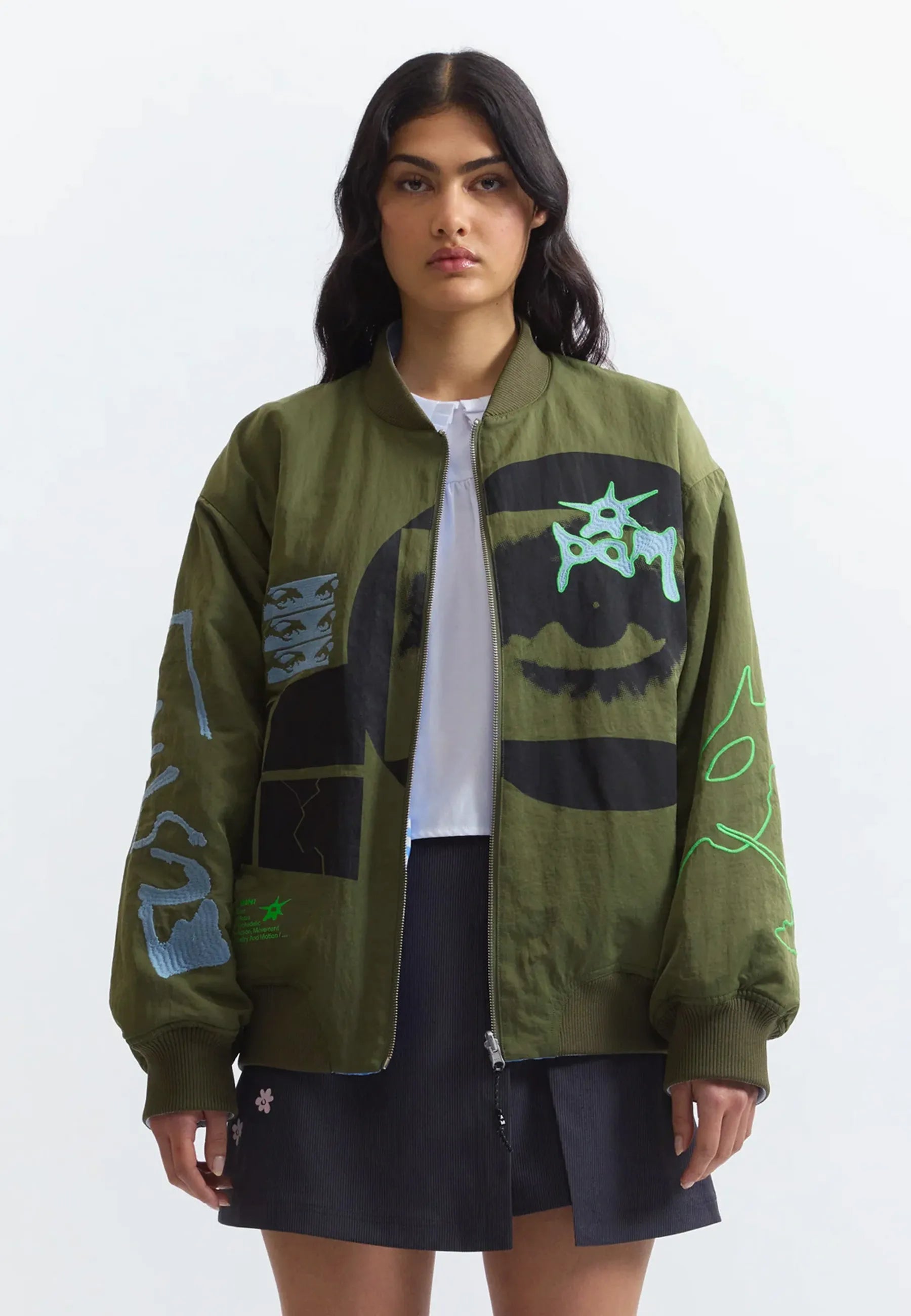 The Eyes Of The Soul Bomber Jacket - Army Green