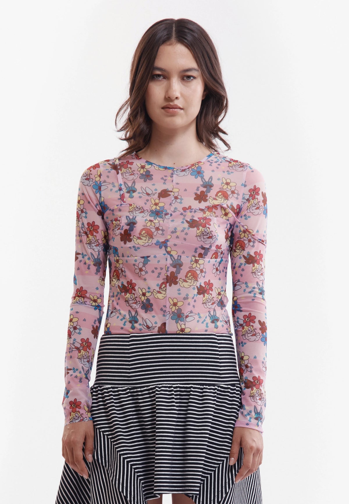 Juno Mesh Holiday Top - Bright