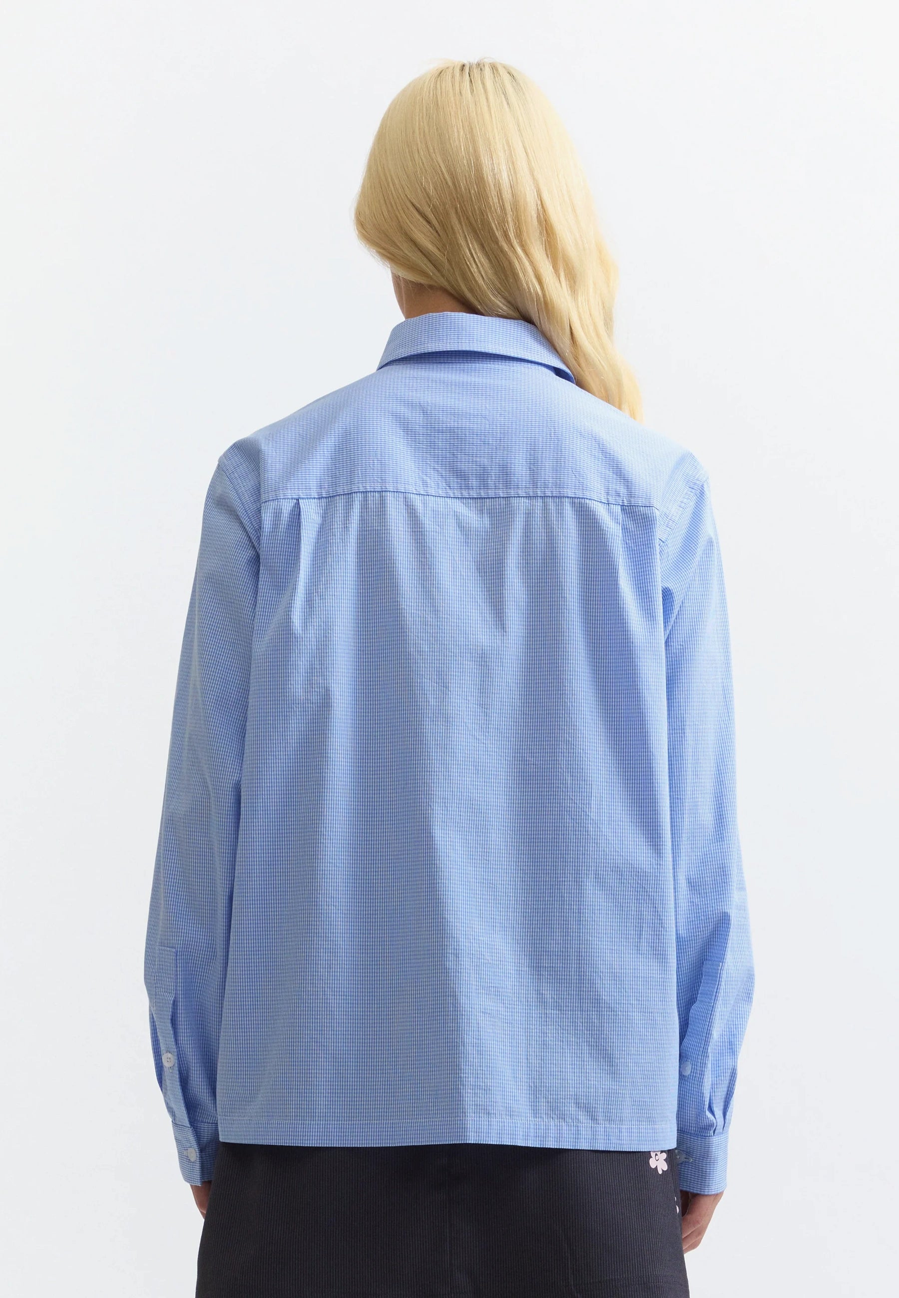 Alien Kiss Gingham Shirt - Powder Blue Gingham