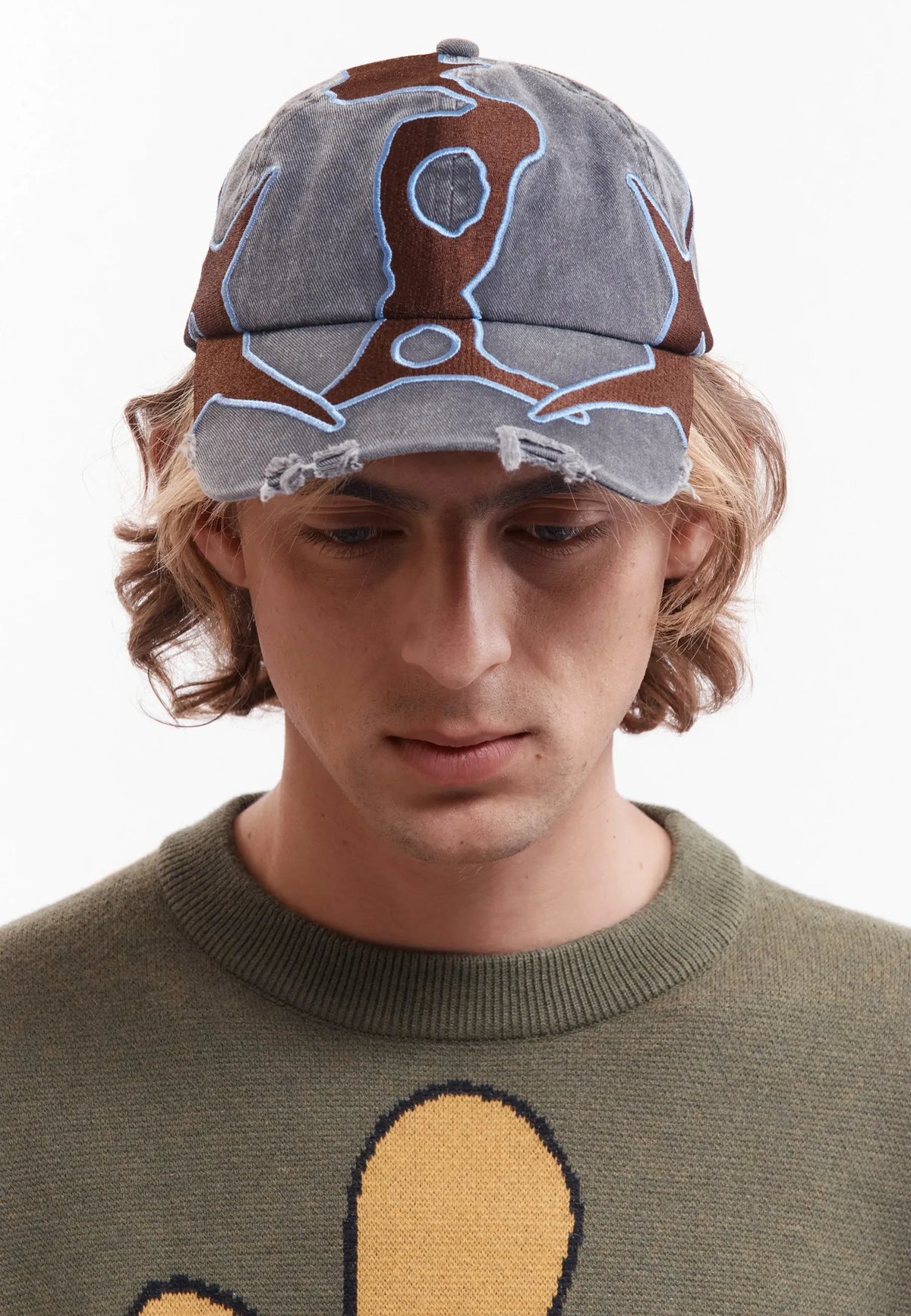 Outline Logo Cap - Black Wash
