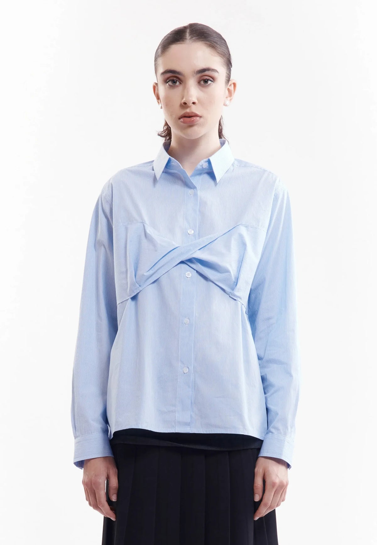 Wave Field Striped Shirt - Blue Stripe