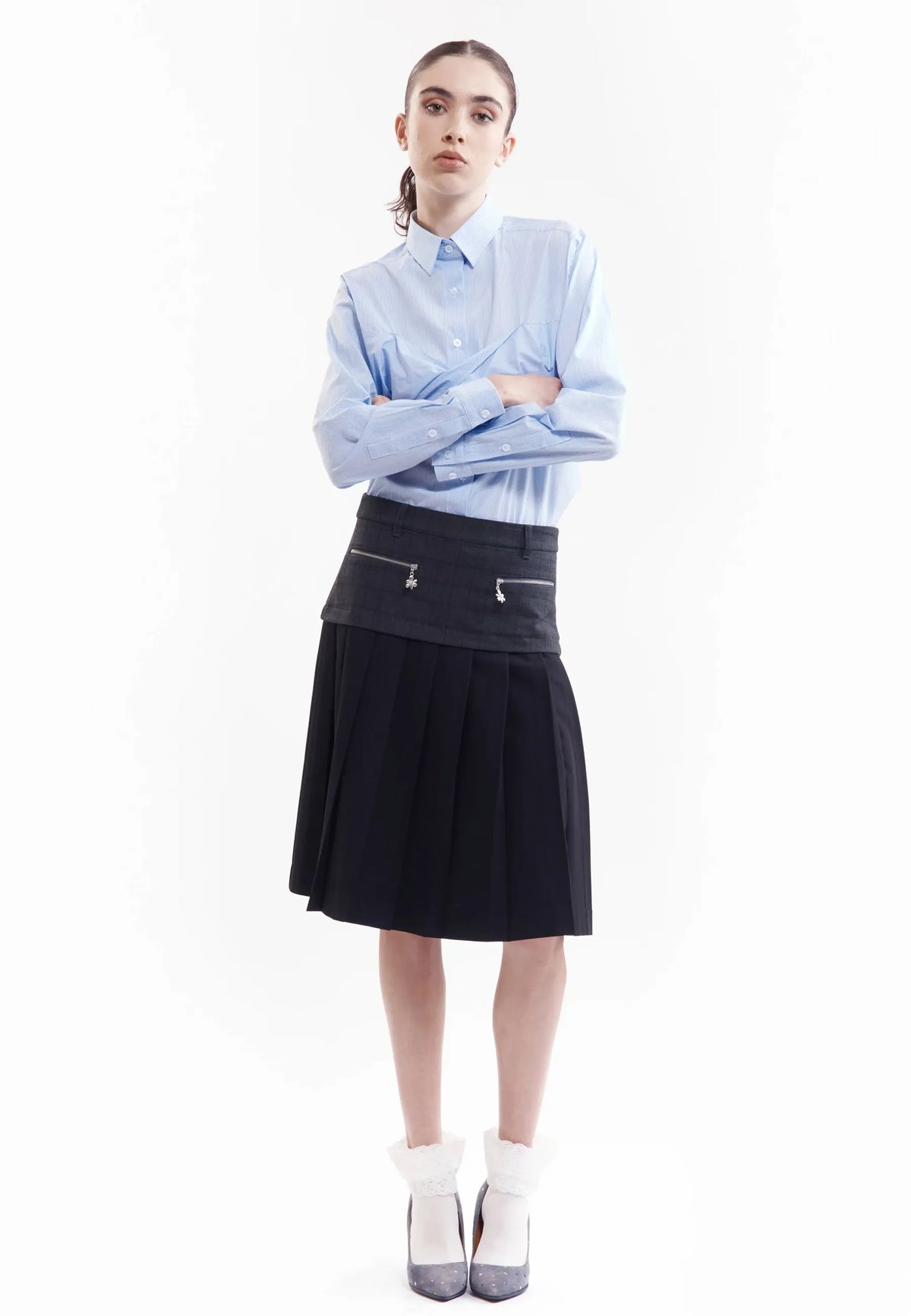 Wave Field Striped Shirt - Blue Stripe