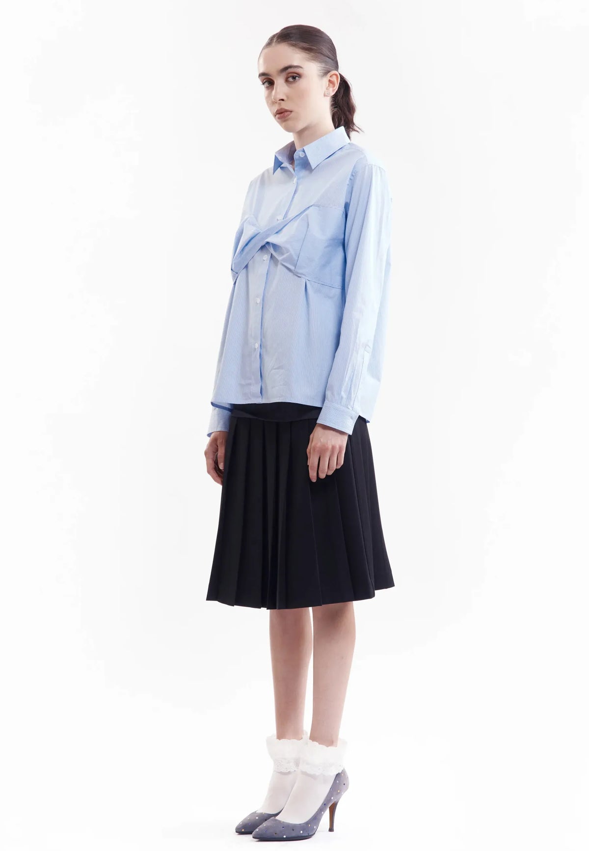 Wave Field Striped Shirt - Blue Stripe