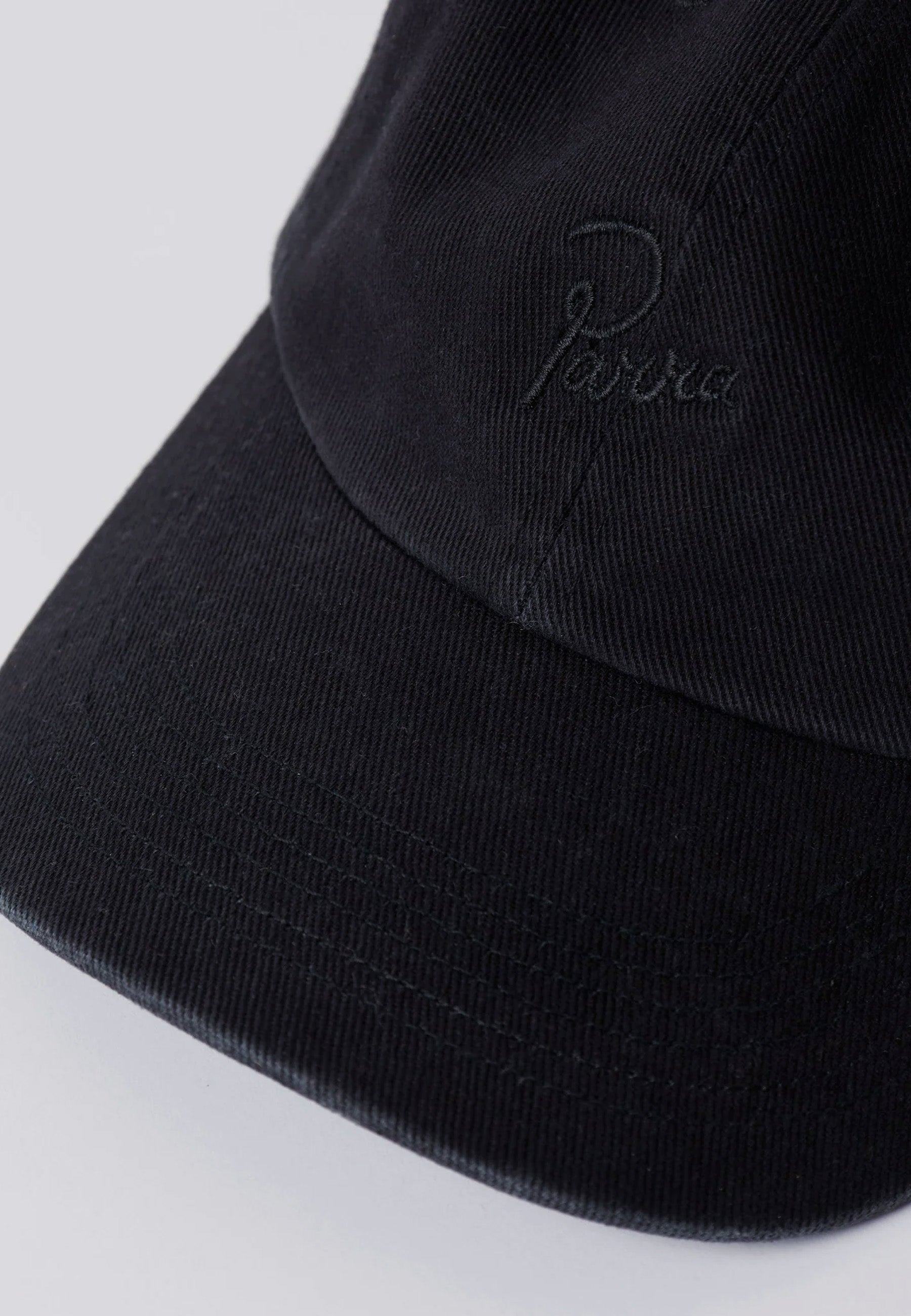 Signature 6 Panel Twill Hat - Black