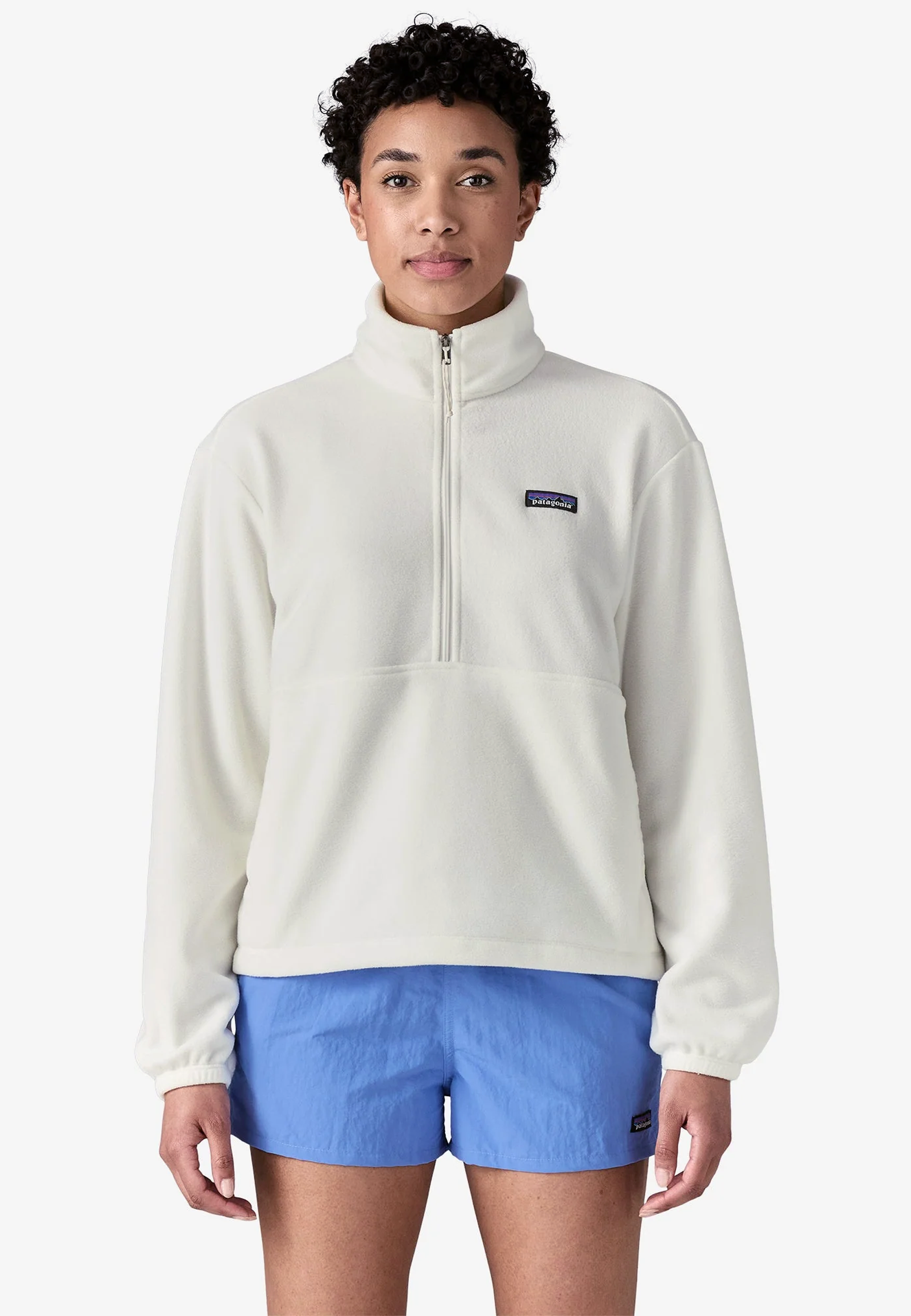 Micro D Half Zip Fleece P/O - Birch White