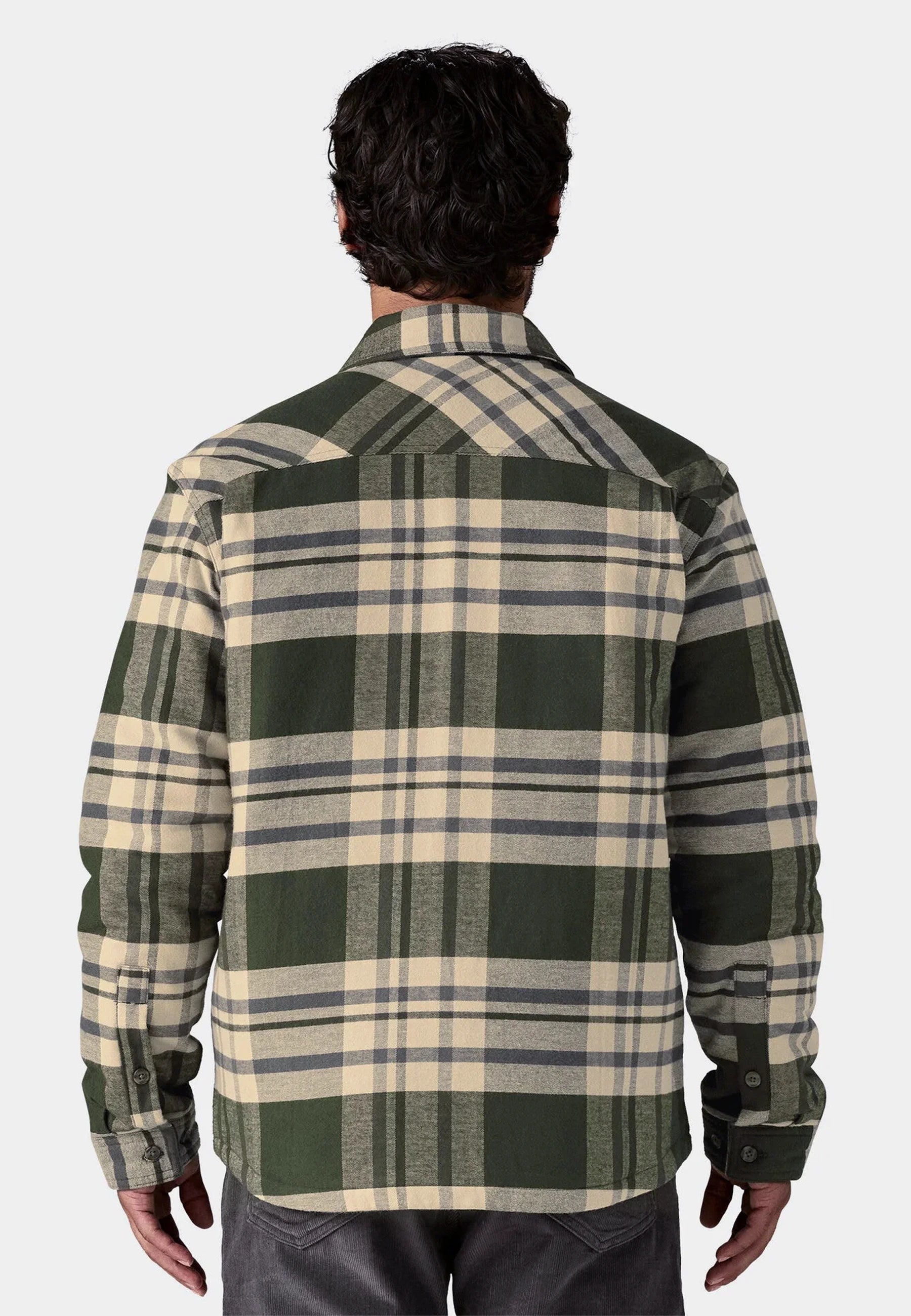 Insulated Fjord Flannel Shirt - Ashore/Old Growth Green