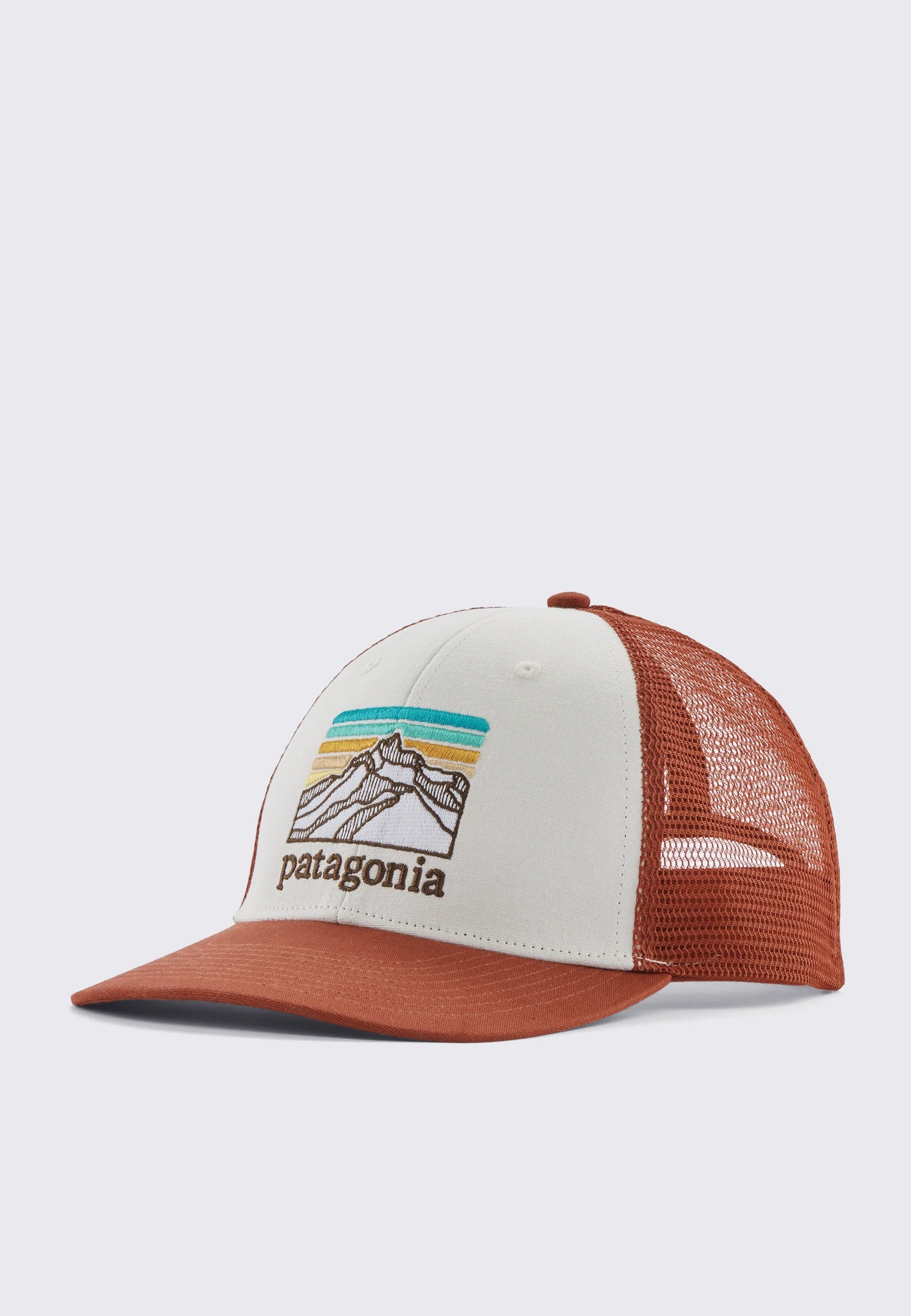 Line Logo Ridge LoPro Trucker Hat - White/Burnished Red