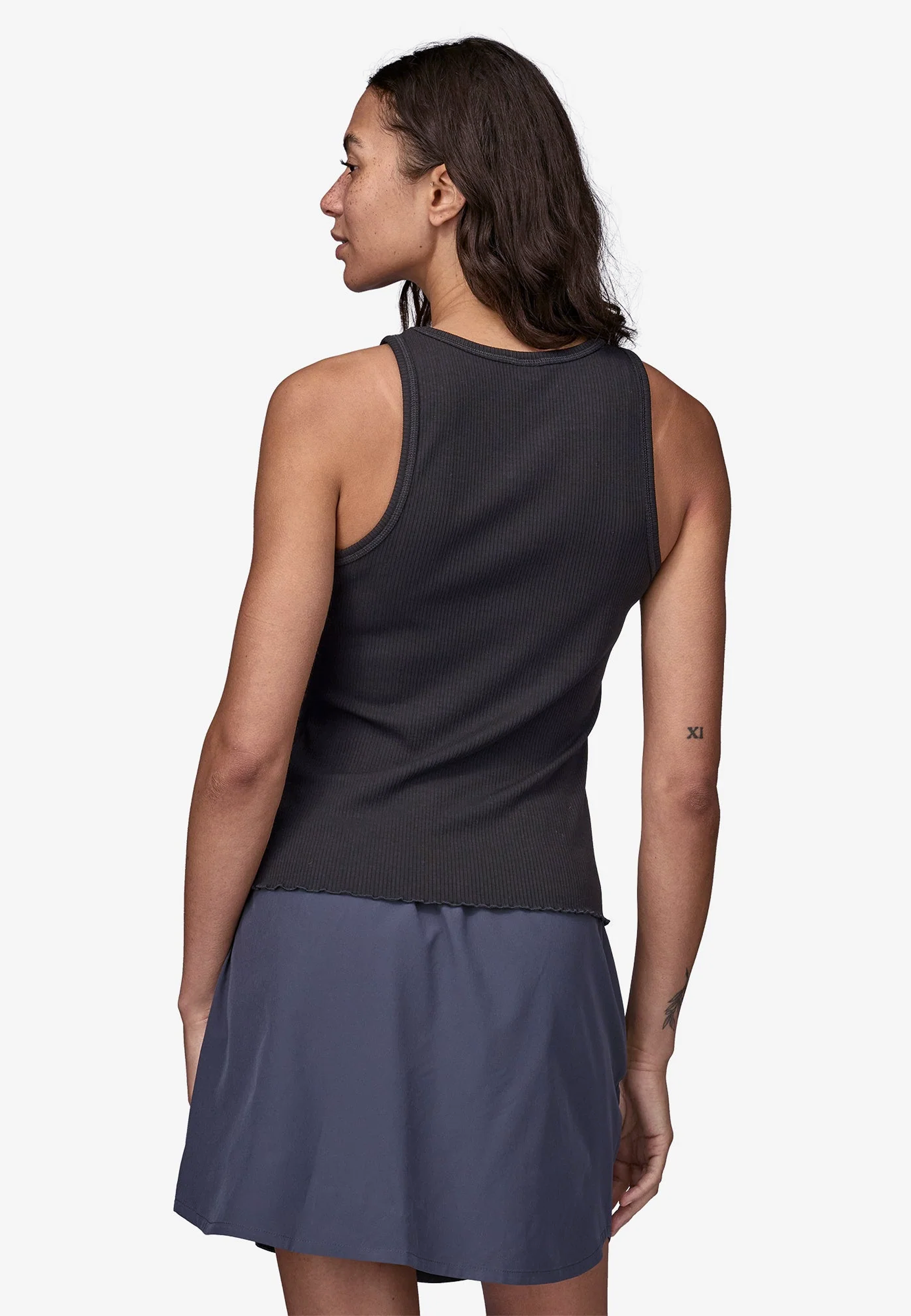 Rib Knit Tank - Ink Black