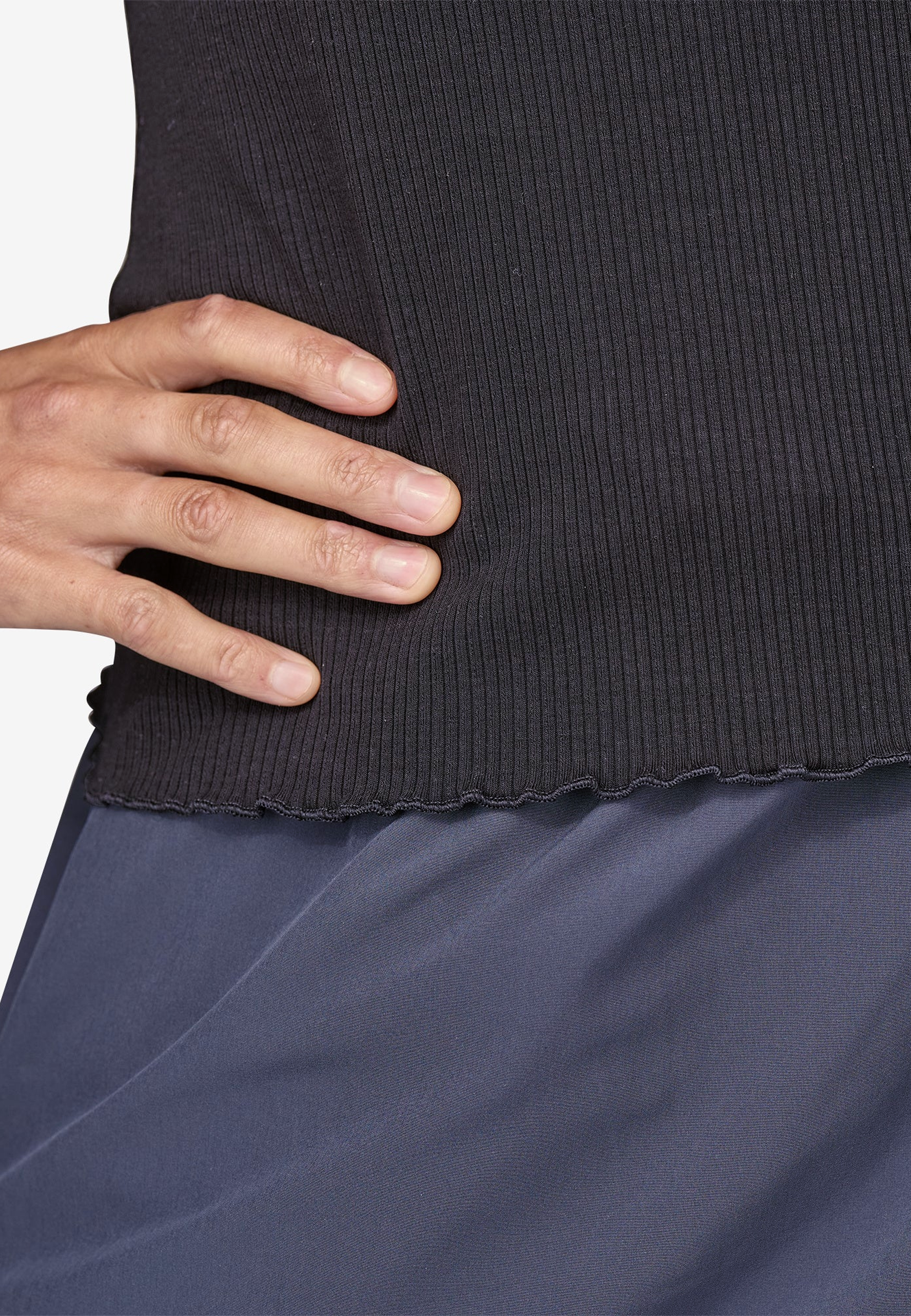 Rib Knit Tank - Ink Black