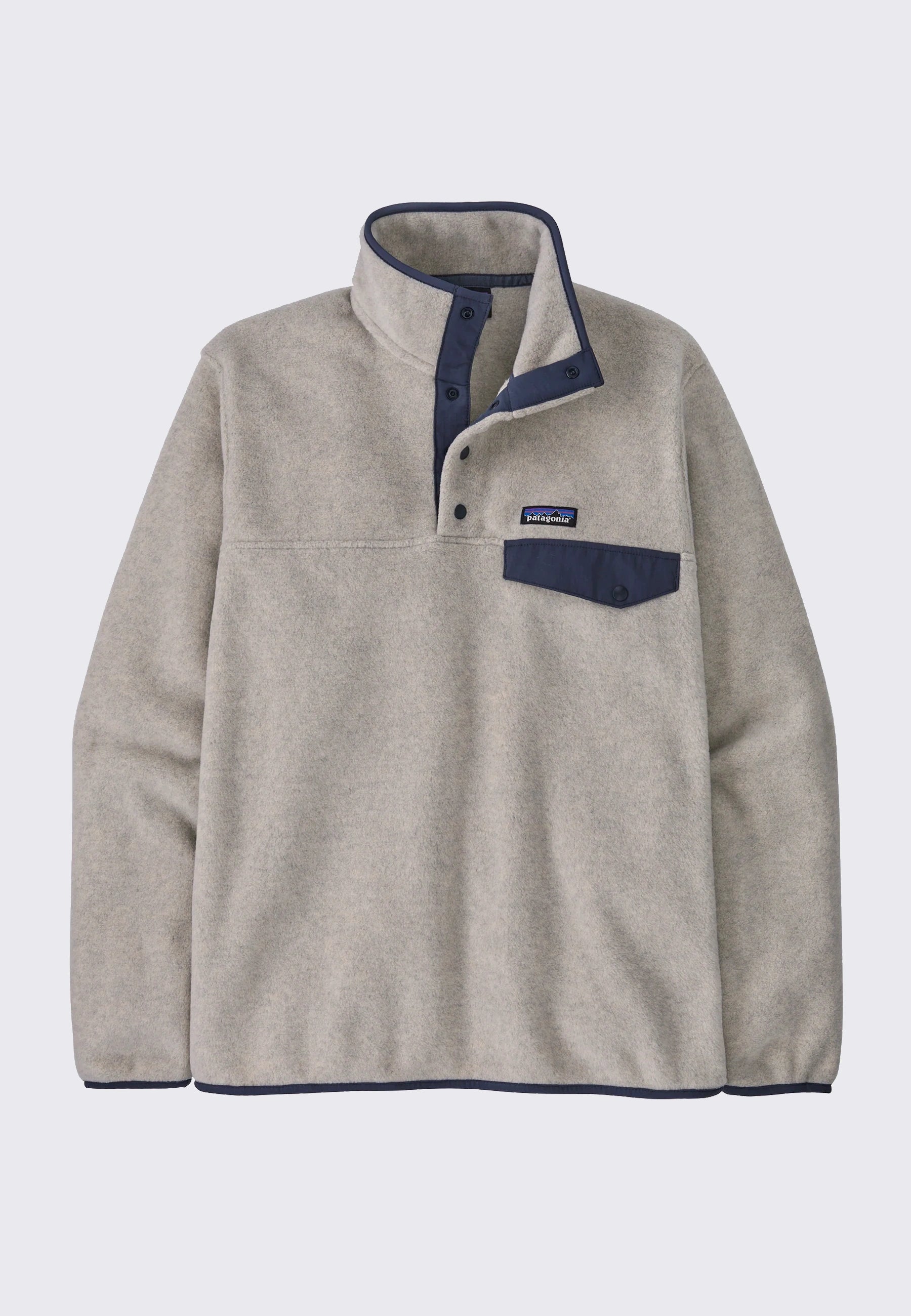 LW Synch Snap-T Pullover - Oatmeal/Smolder Blue