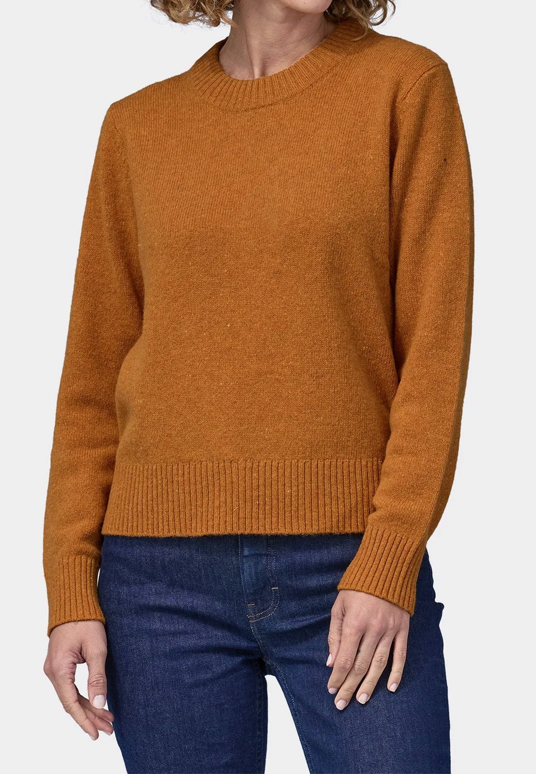 Women's Recycled Wool Blend Sweater - Dried Mango