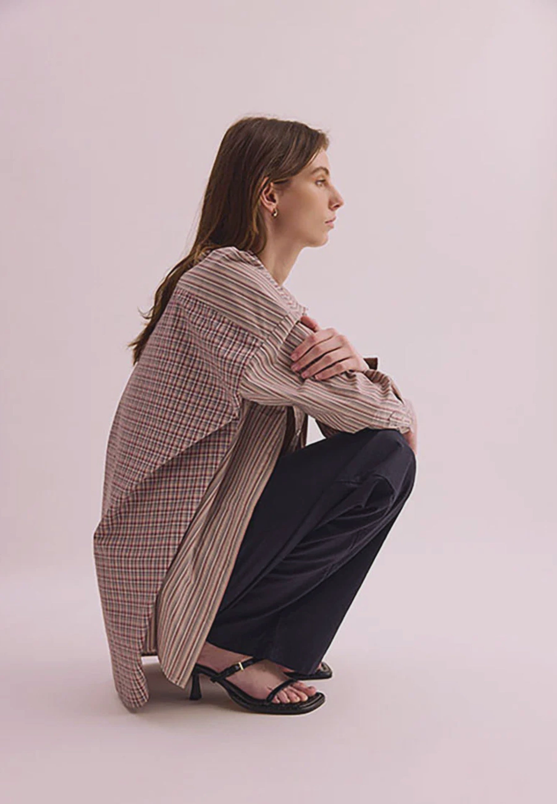 Billie Shirt - Red/Tan Stripe