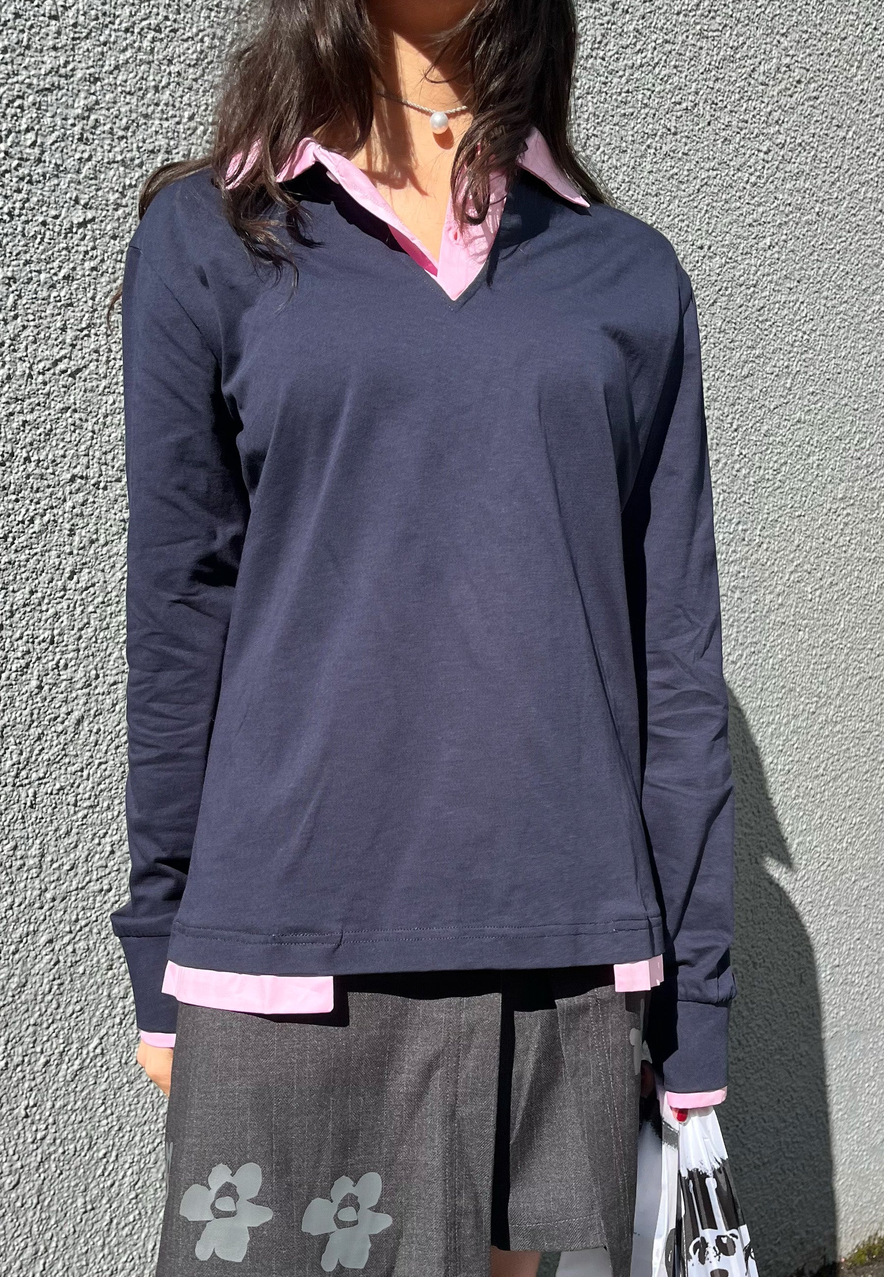 Luis LS Polo - Navy/Pink