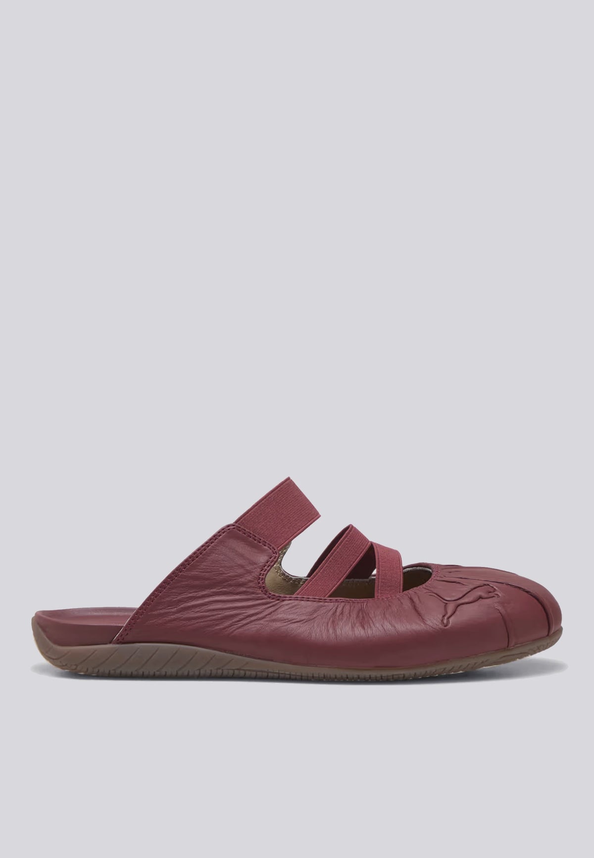 Womens Speedcat Leather Mule - Burgundy/Haute Coffee