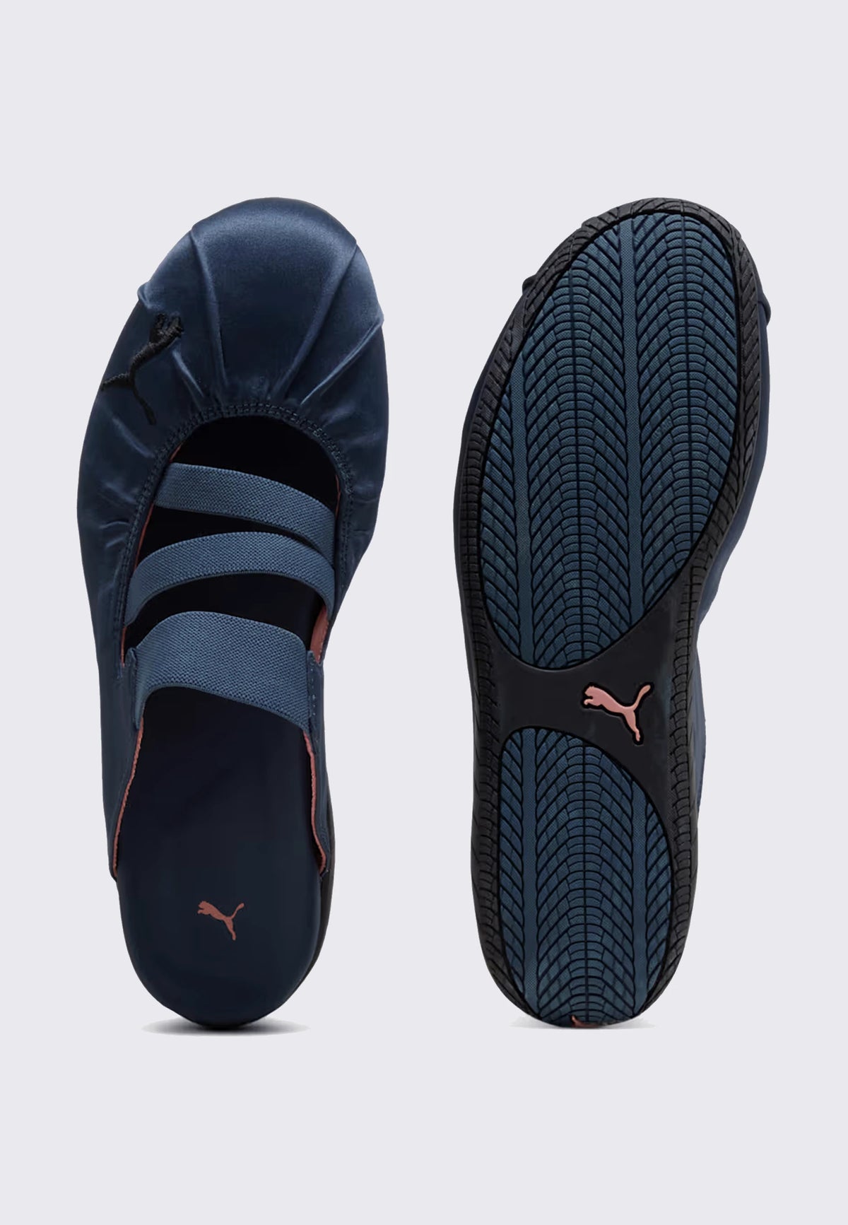 Womens Speedcat Satin Mule - Blue Gray/Soft Clay