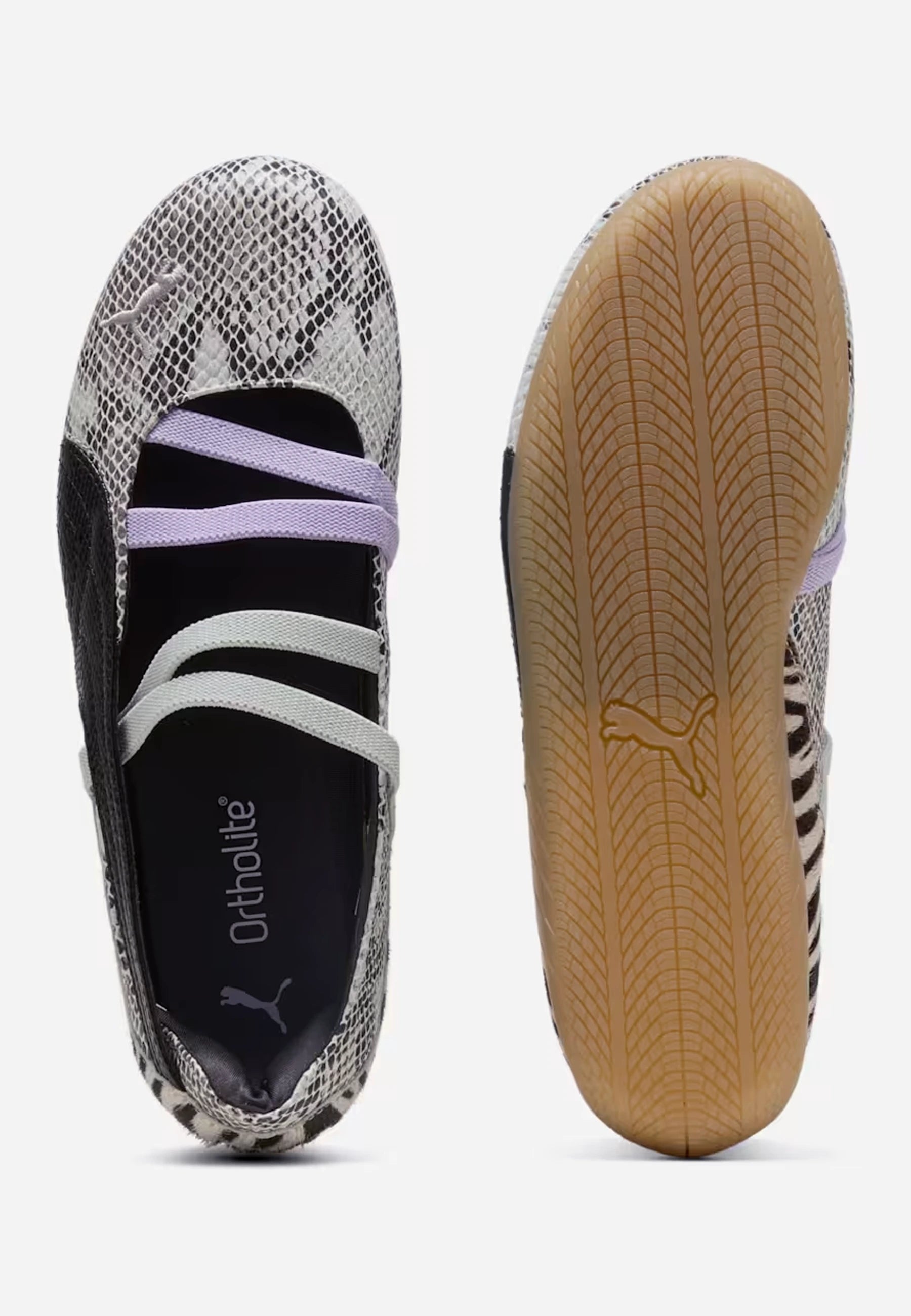 Womens Speedcat Ballet Mixed Feels - Black/Brown/Light Laer