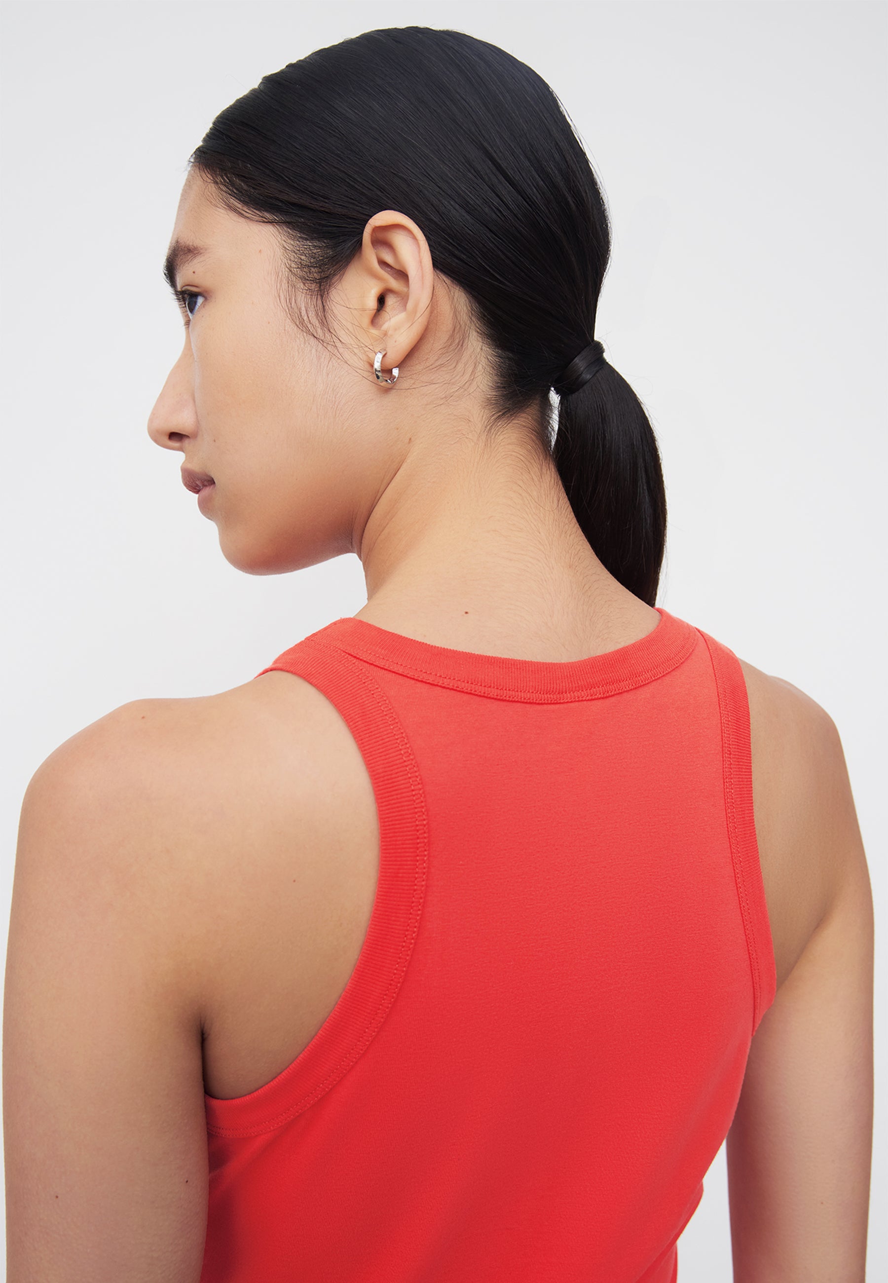 Racer Back Singlet - Neon Red