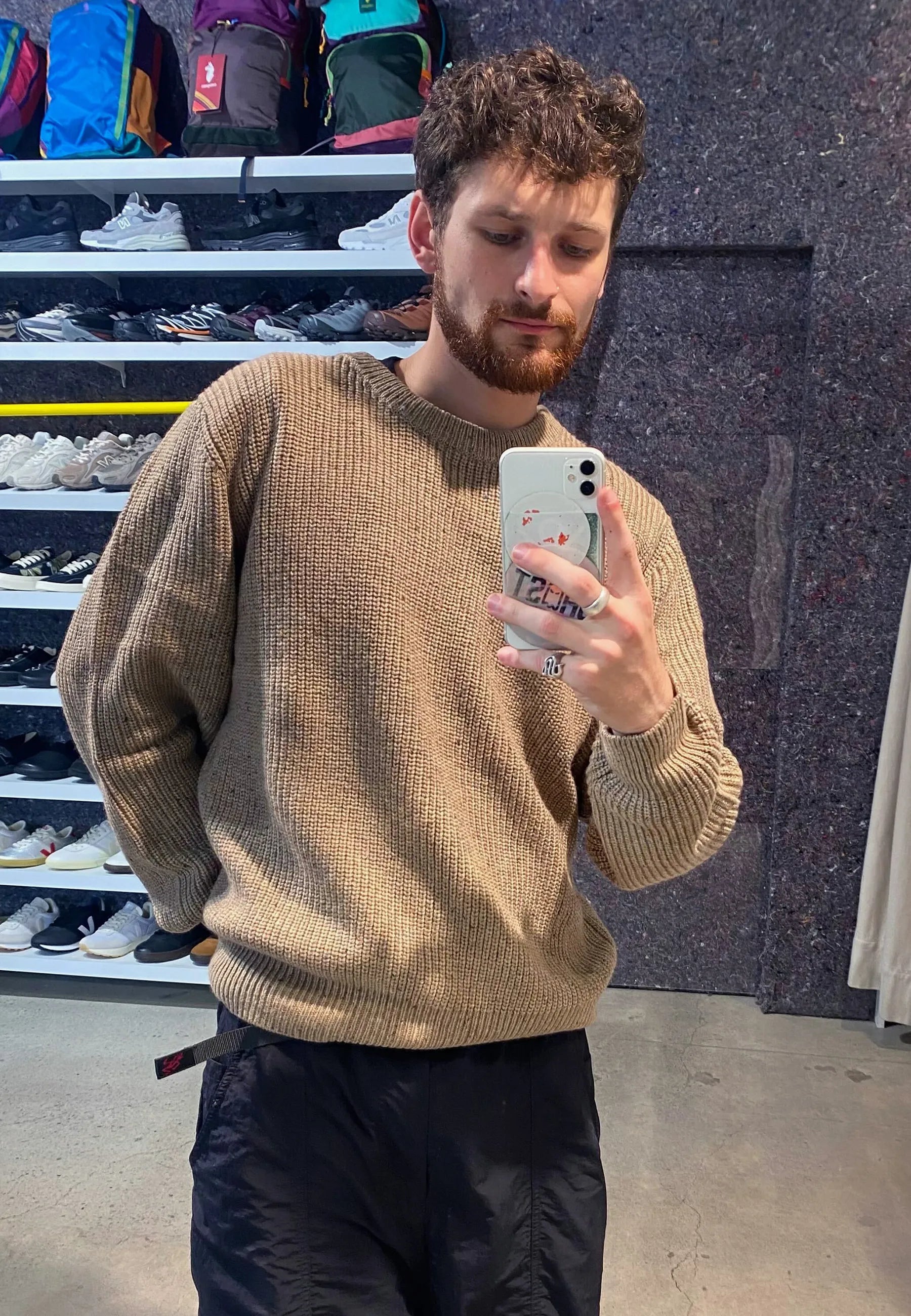 Fishermans Tweed Crew - Linseed