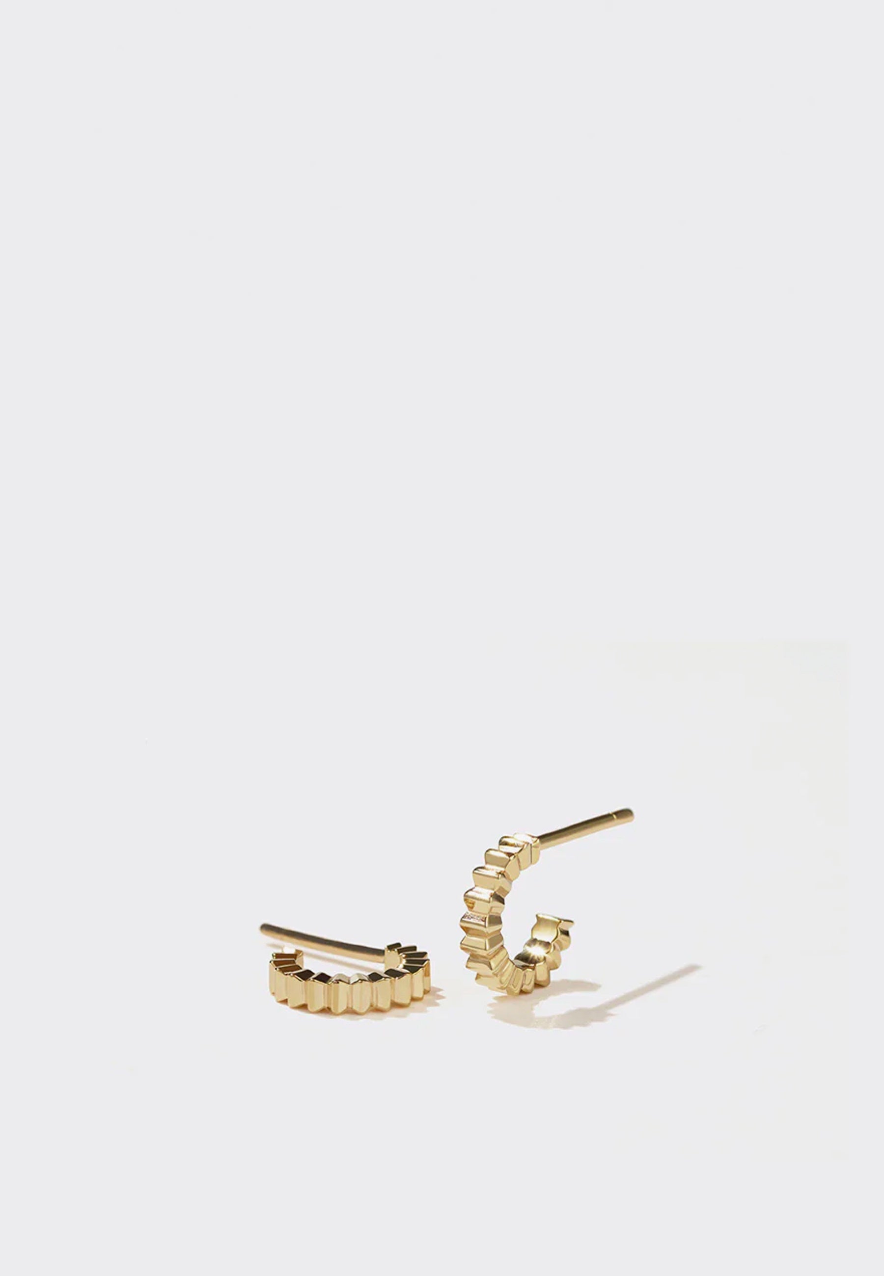 Solaire Hoops Small - Gold Plated