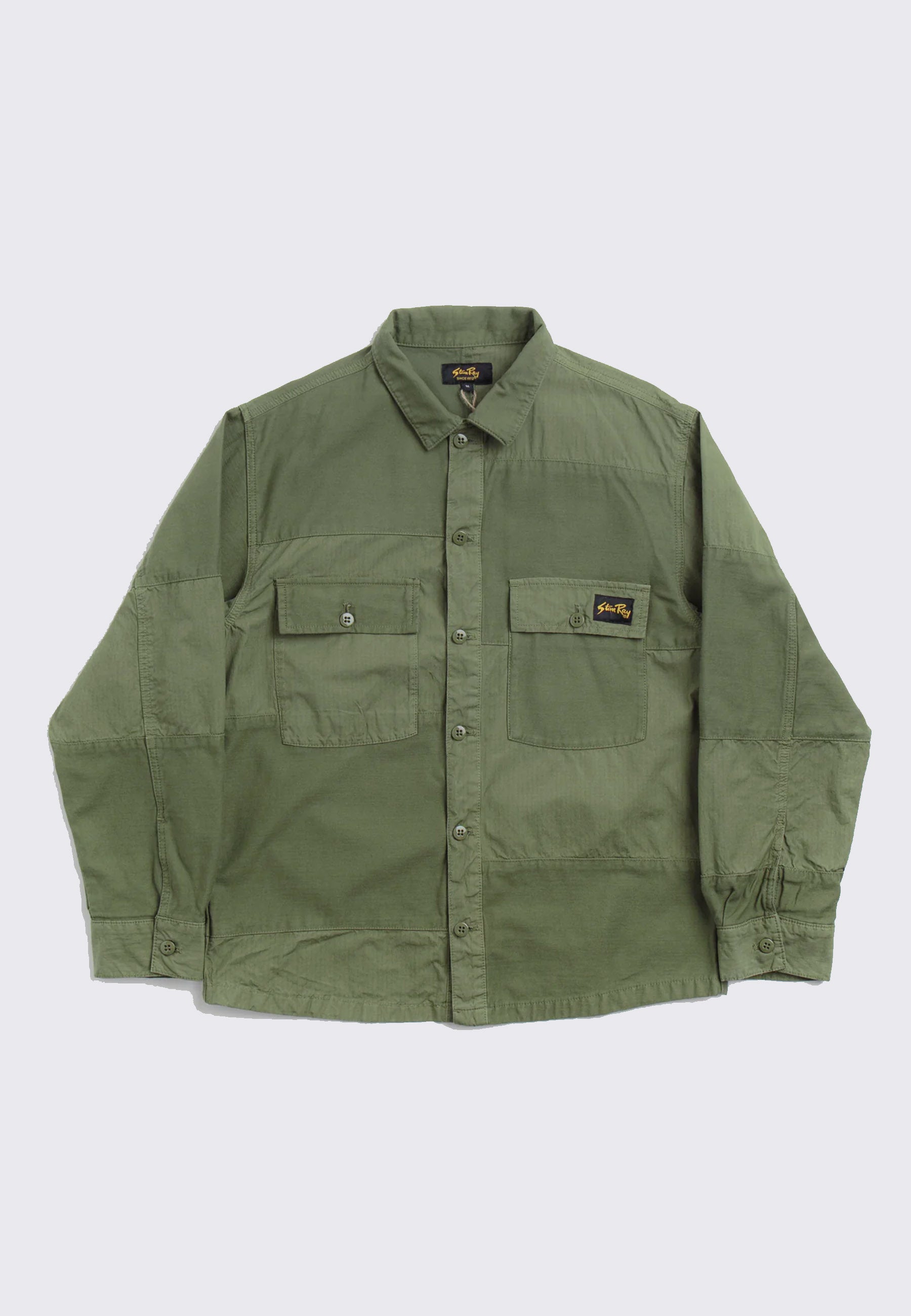 CPO Shirt Olive Sateen/Ripstop Mix