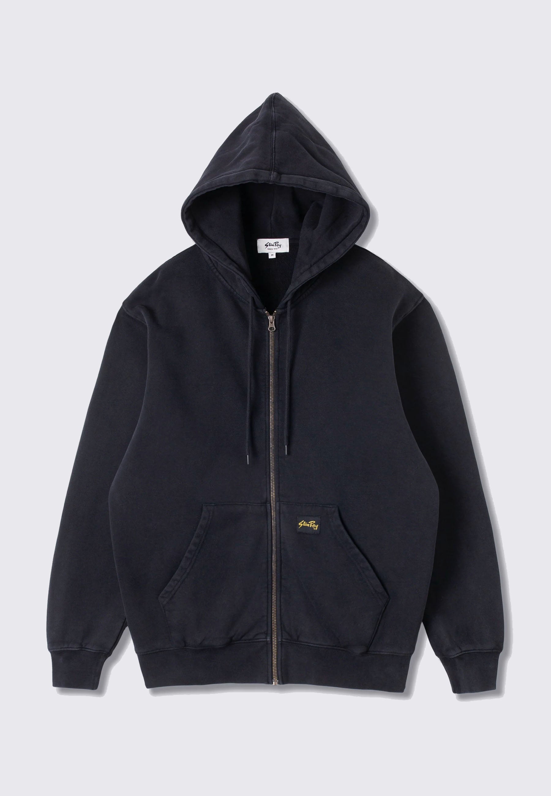 Patch Zip Hood - Washed Black