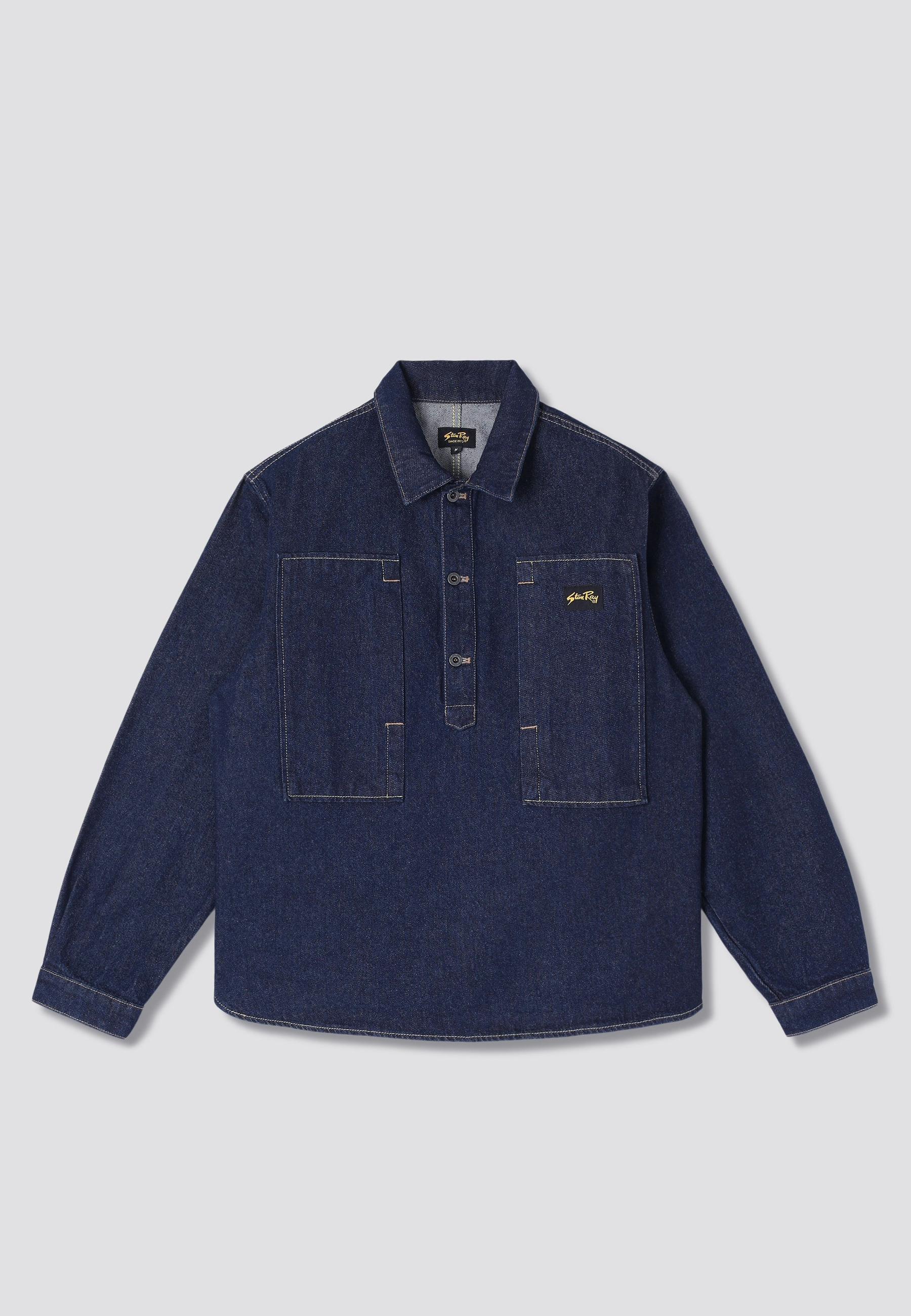 Painters Pop Over Shirt - Single Rinse Denim