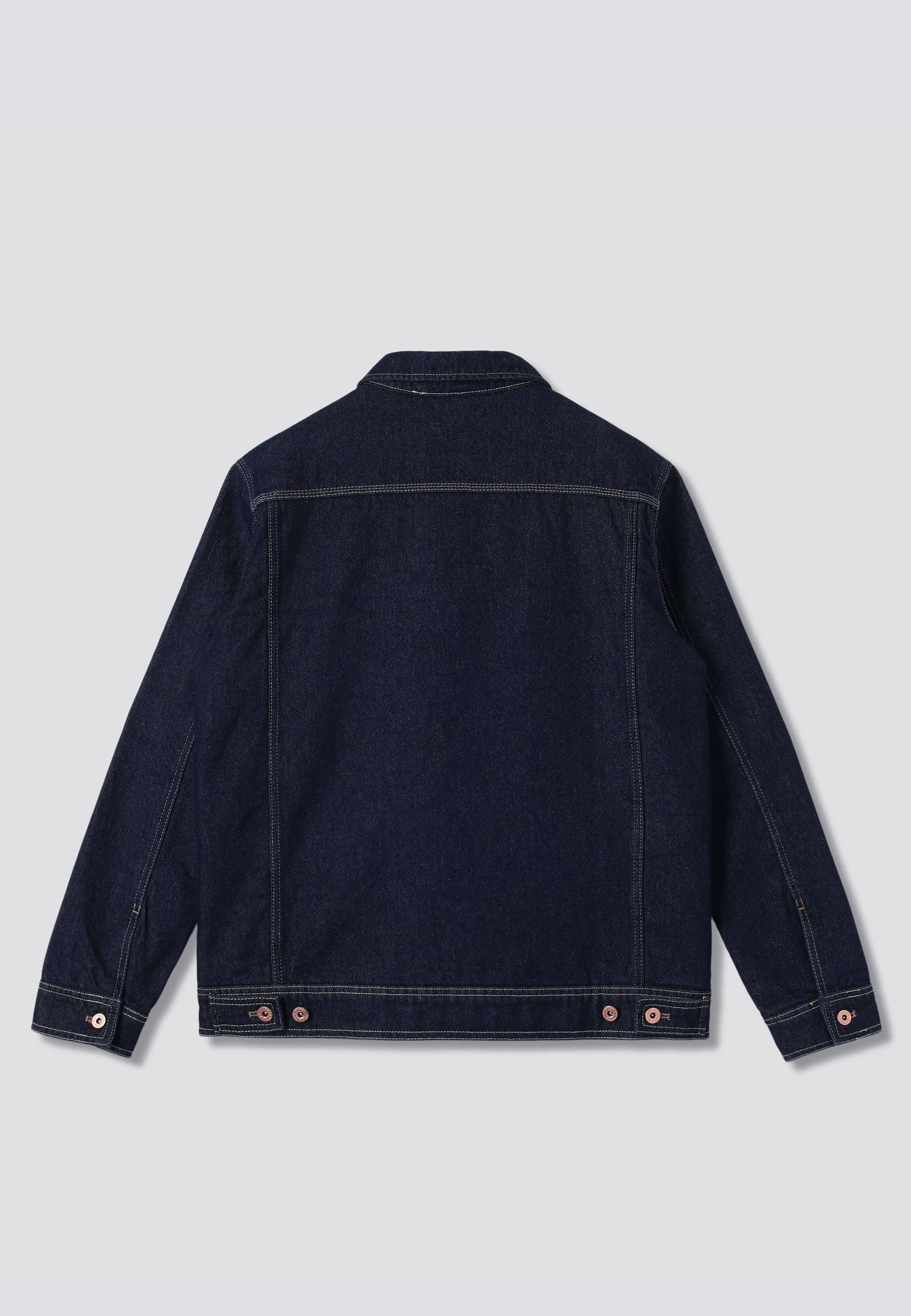 Lined Trucker Jacket - Single Rinse Denim