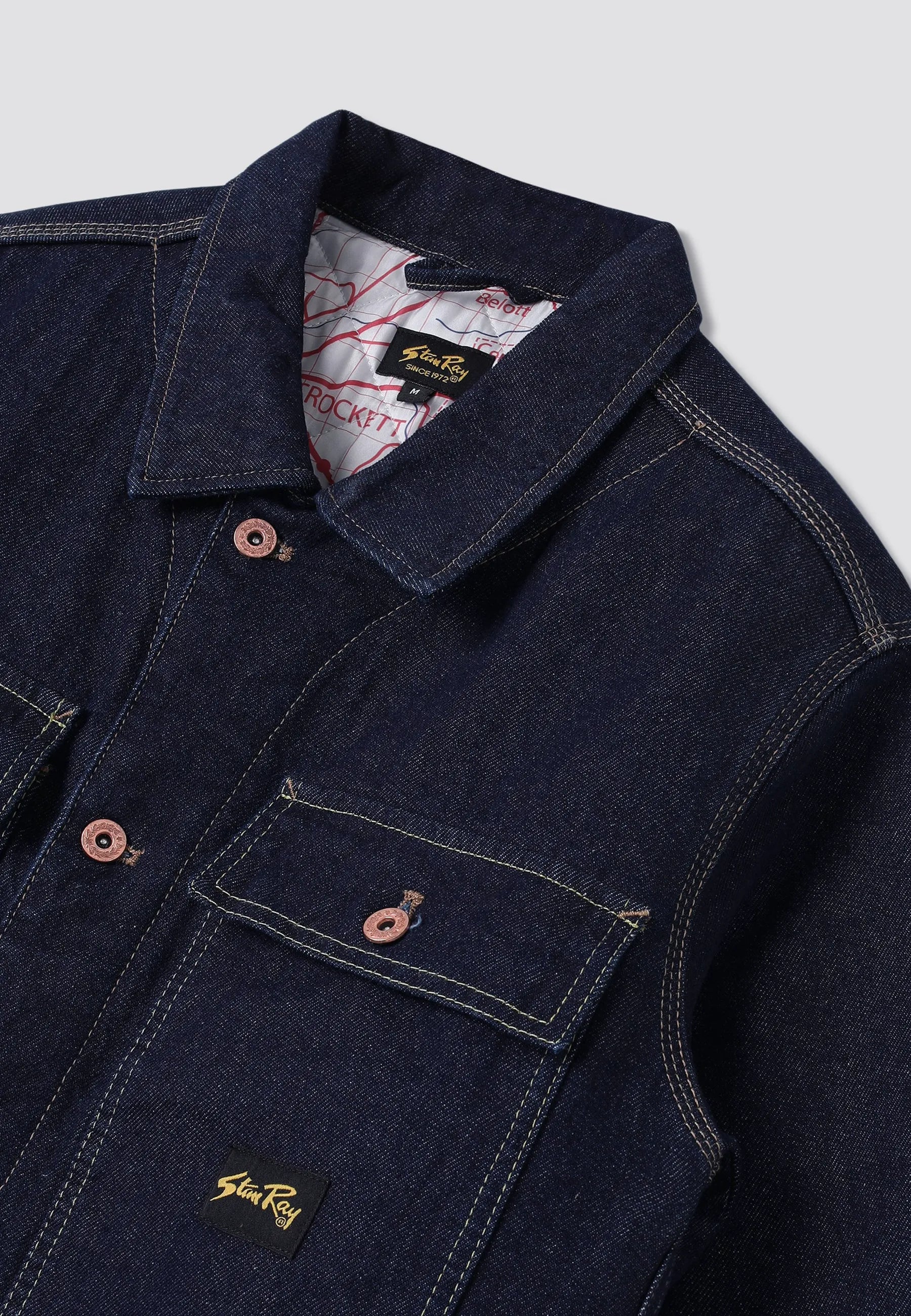 Lined Trucker Jacket - Single Rinse Denim