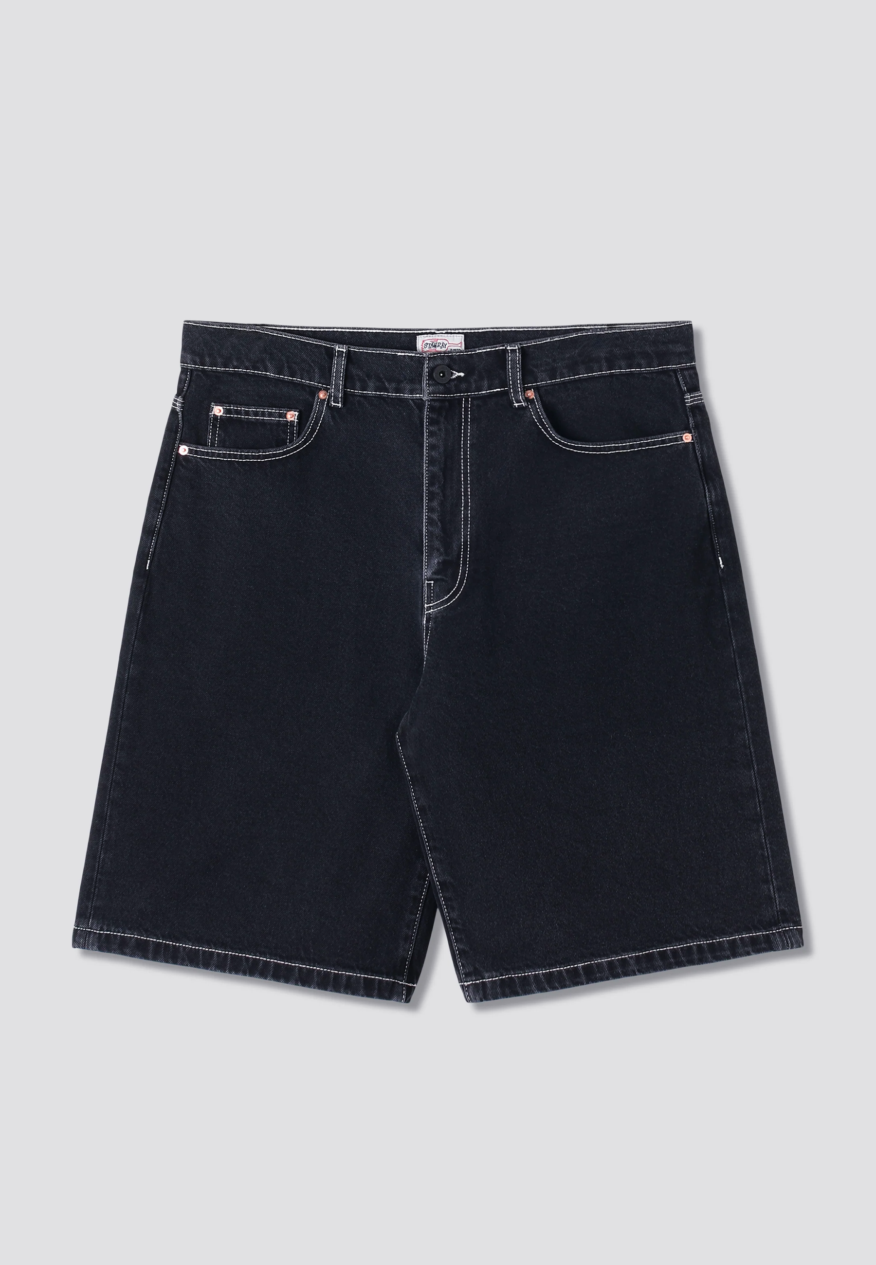 Wide 5 Shorts - Stonewashed Black Denim