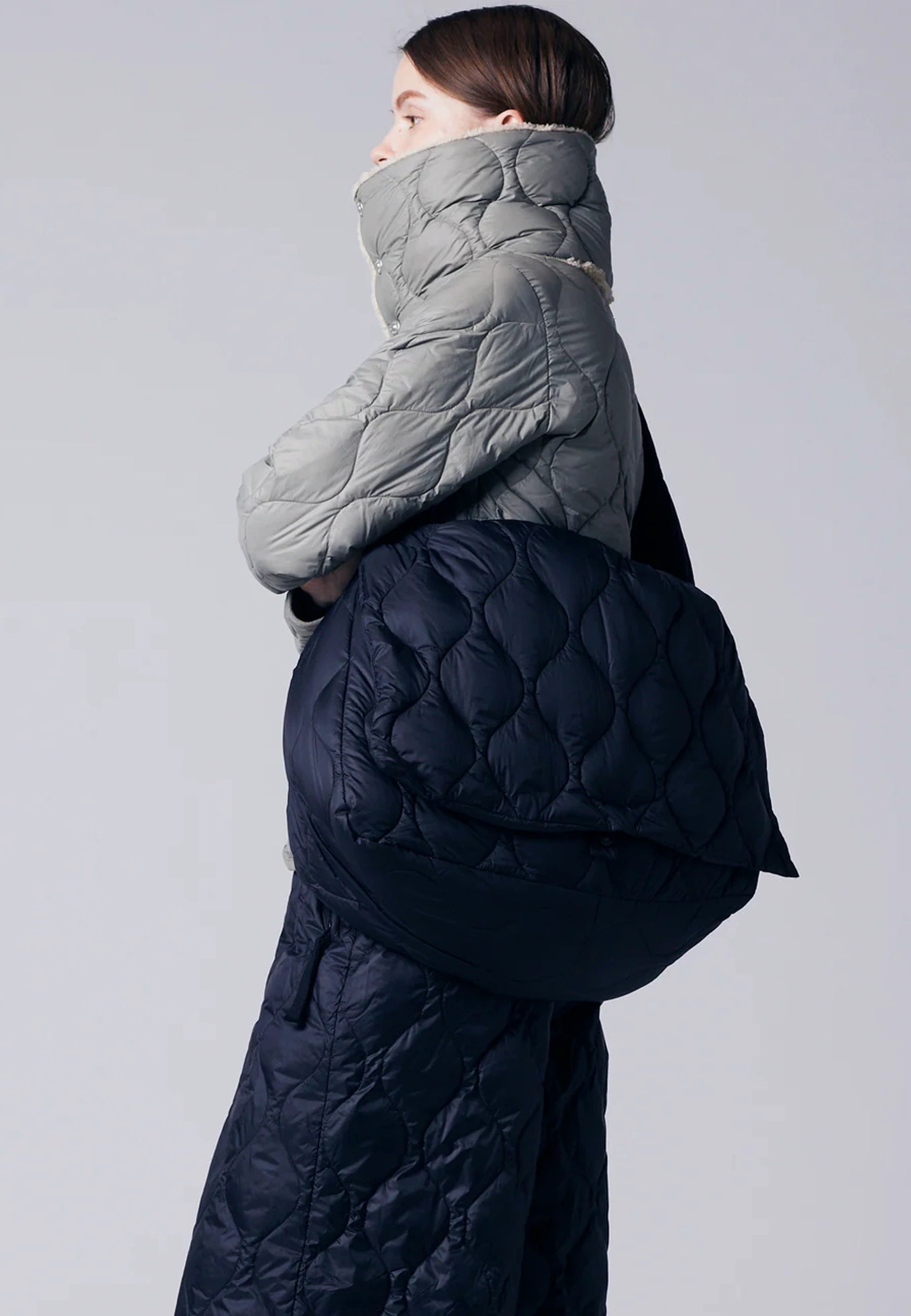 Large Military Messenger Down Bag - Black